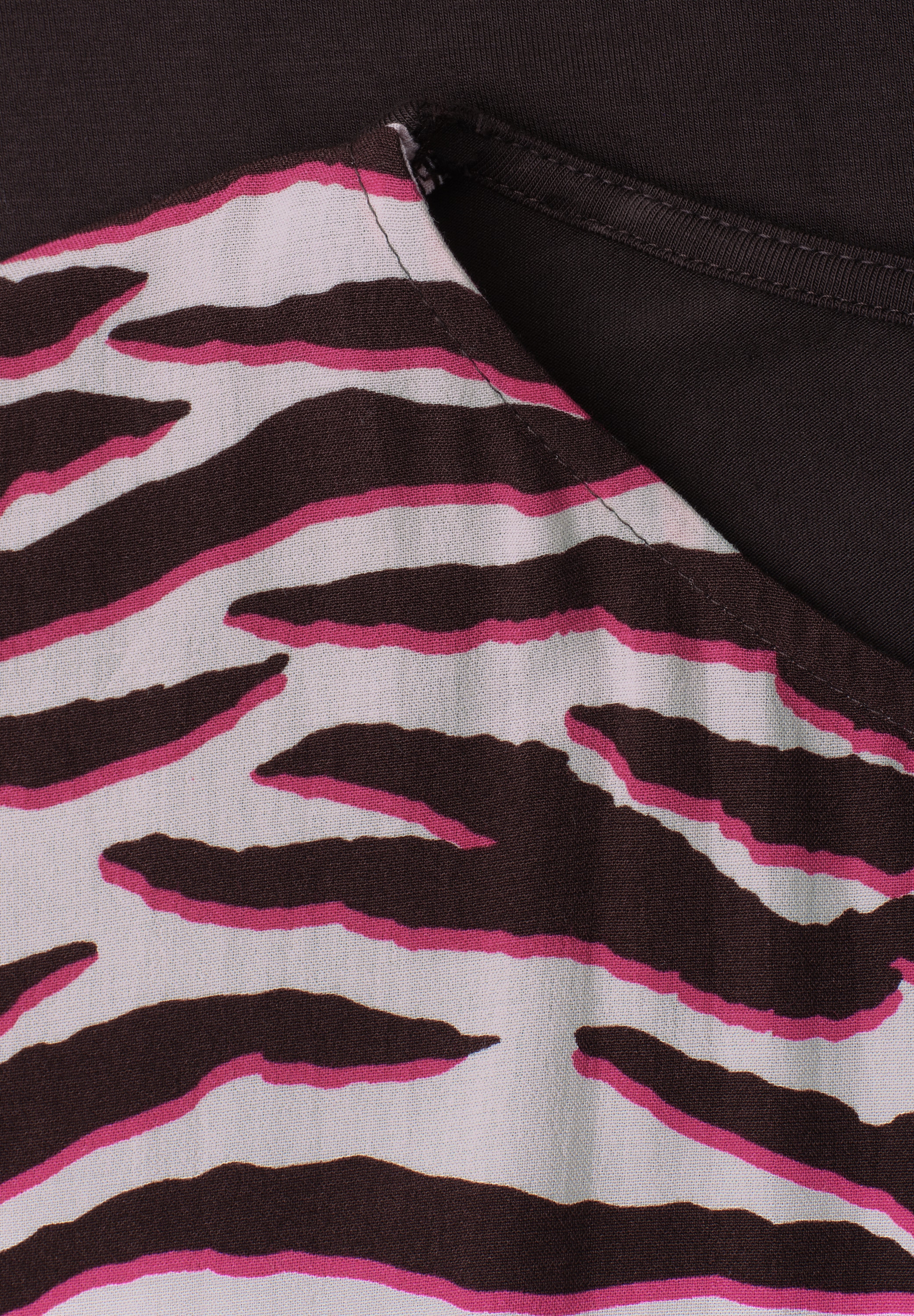 STREET ONE Shirttop Sommershirt mit Front im Animal-Look