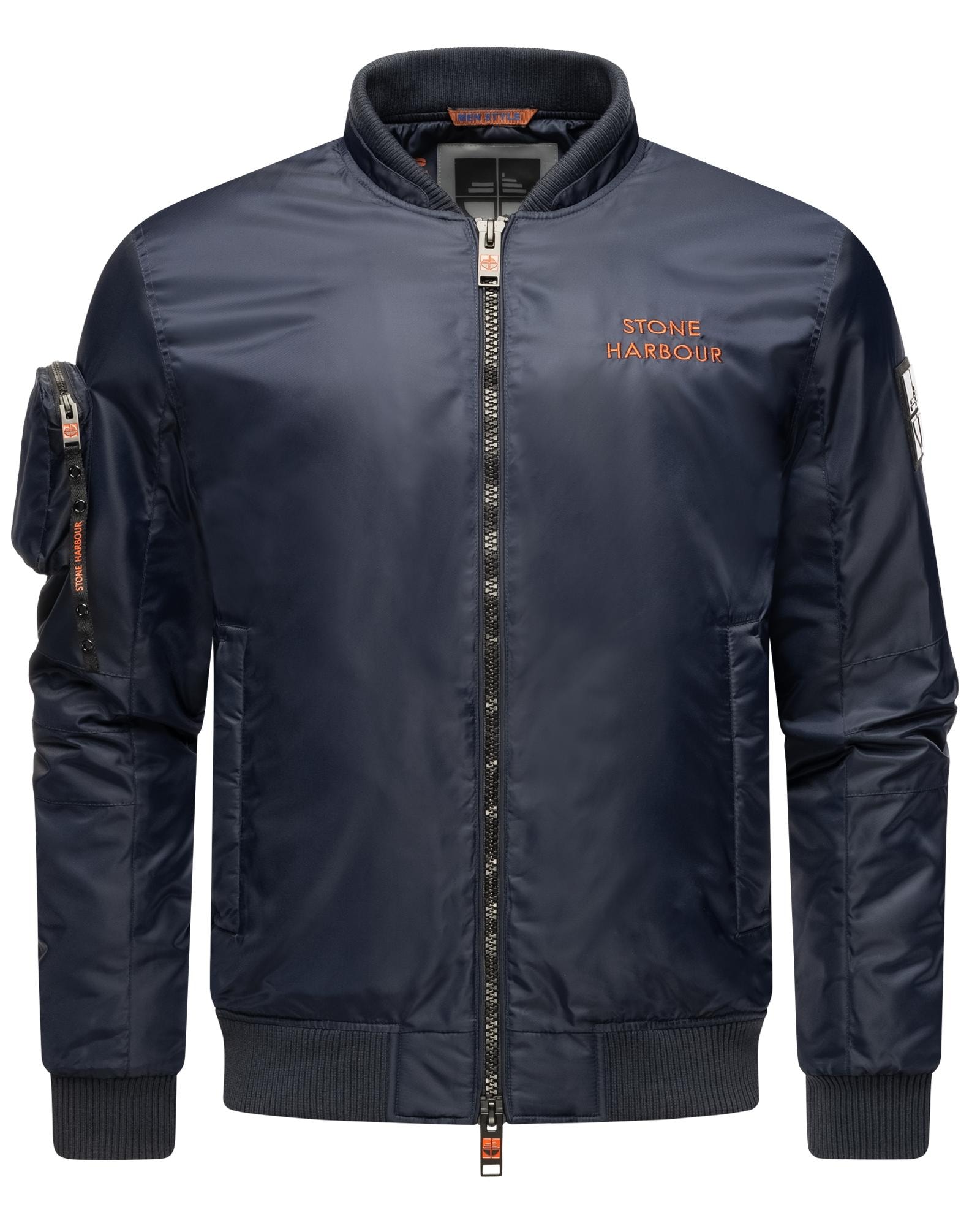 Stone Harbour Bomberjacke "Berkoo", ohne Kapuze, Coole Herren Pilotenjacke mit praktischer Ärmeltasche