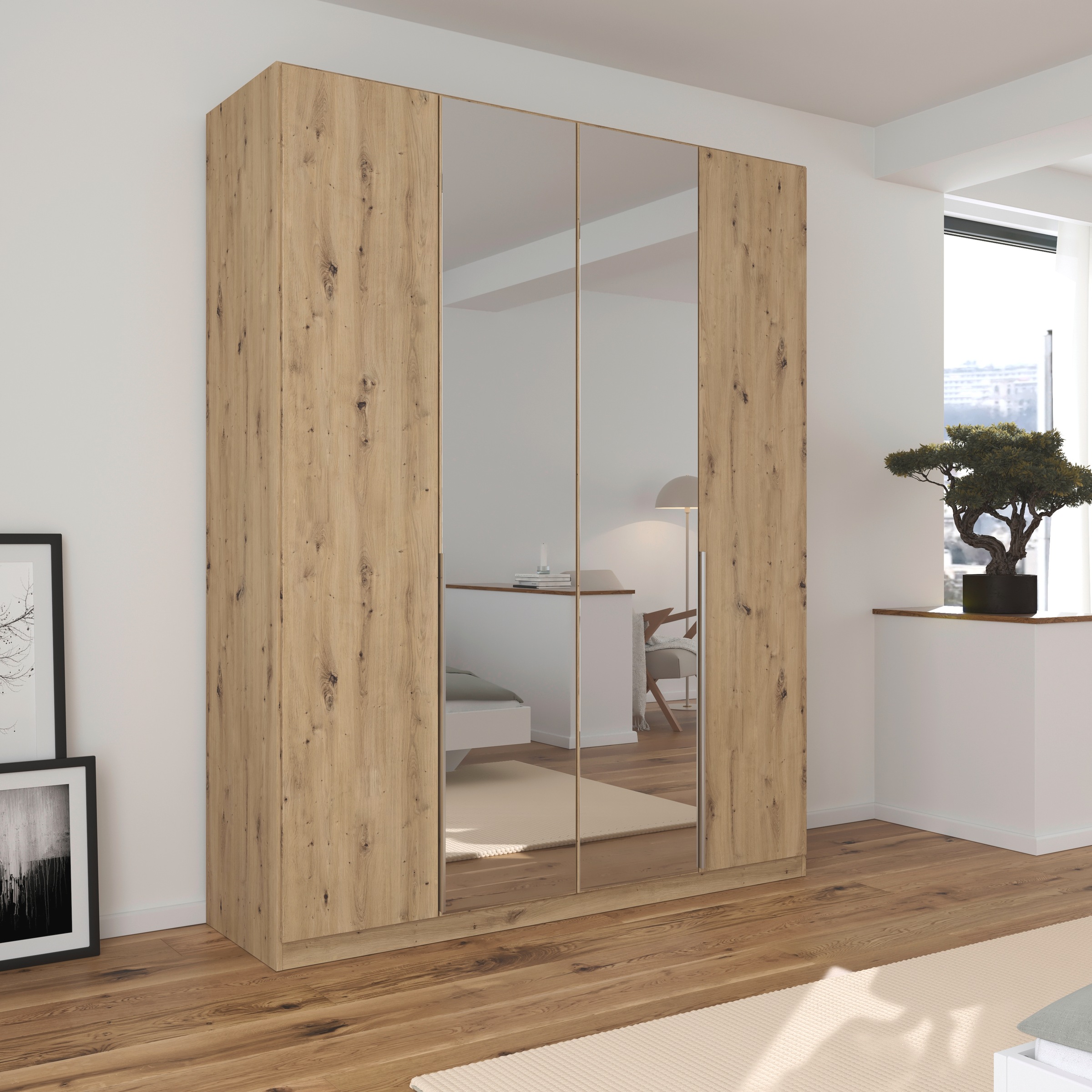 OTTO home Drehtürenschrank "Kleiderschrank Schrank Garderobe AGORDO mit Dek günstig online kaufen