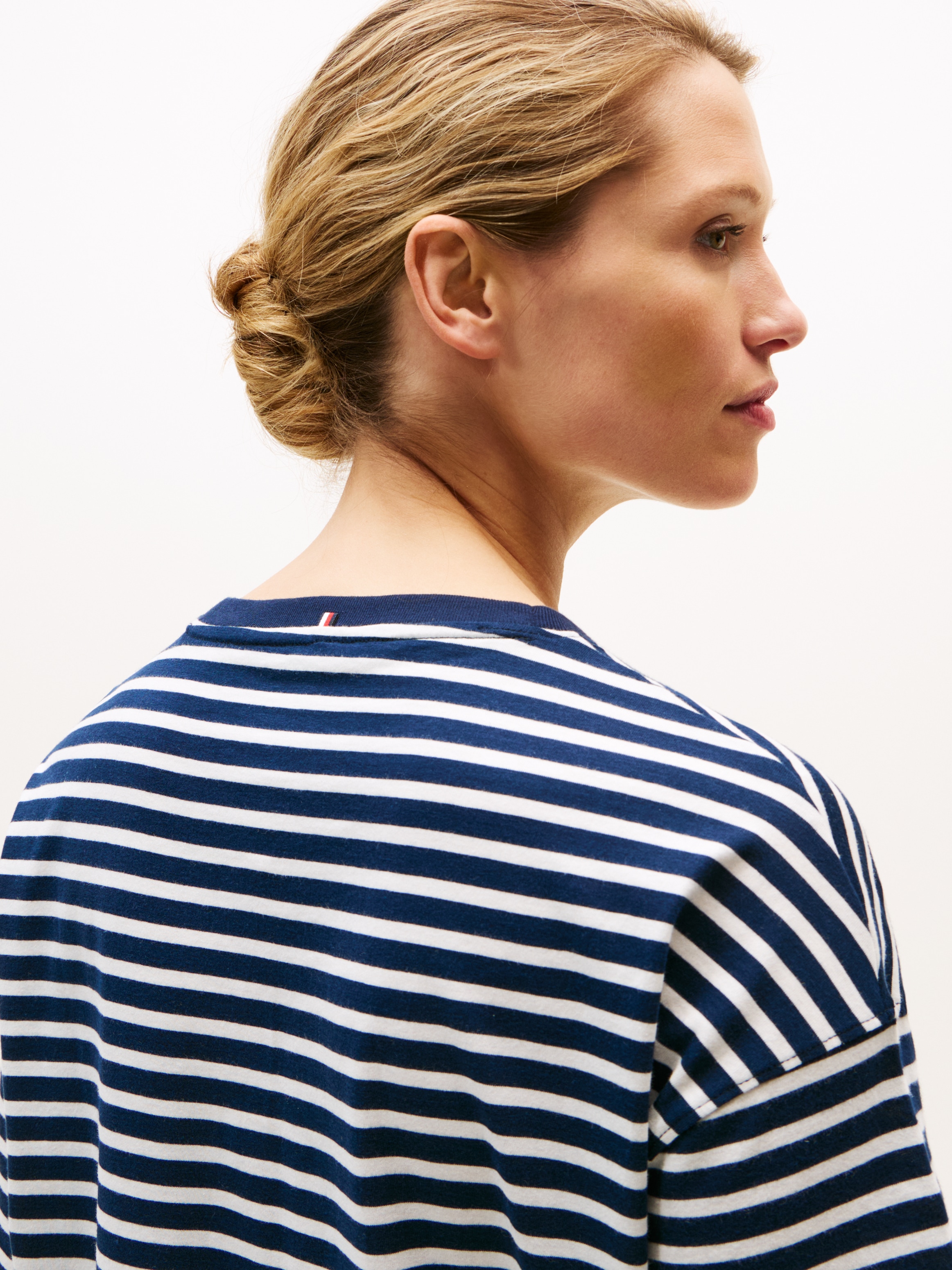 Tommy Hilfiger Underwear Nachthemd »STRIPE SS T-SHIRT DRESS«, mit Streifenmuster, Logo