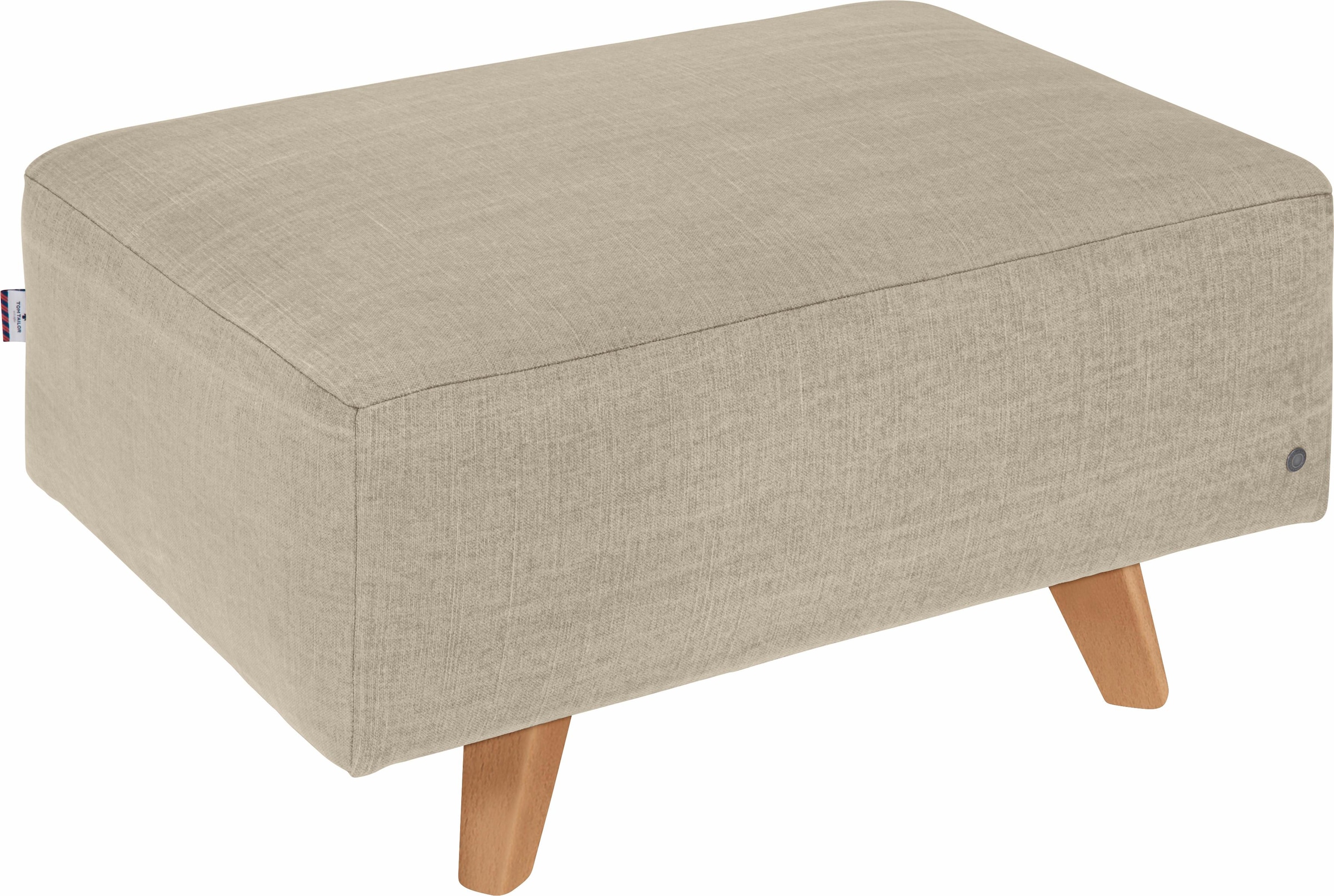 TOM TAILOR HOME Hocker "NORDIC PURE", Breite 85 cm, Füße Buche natur