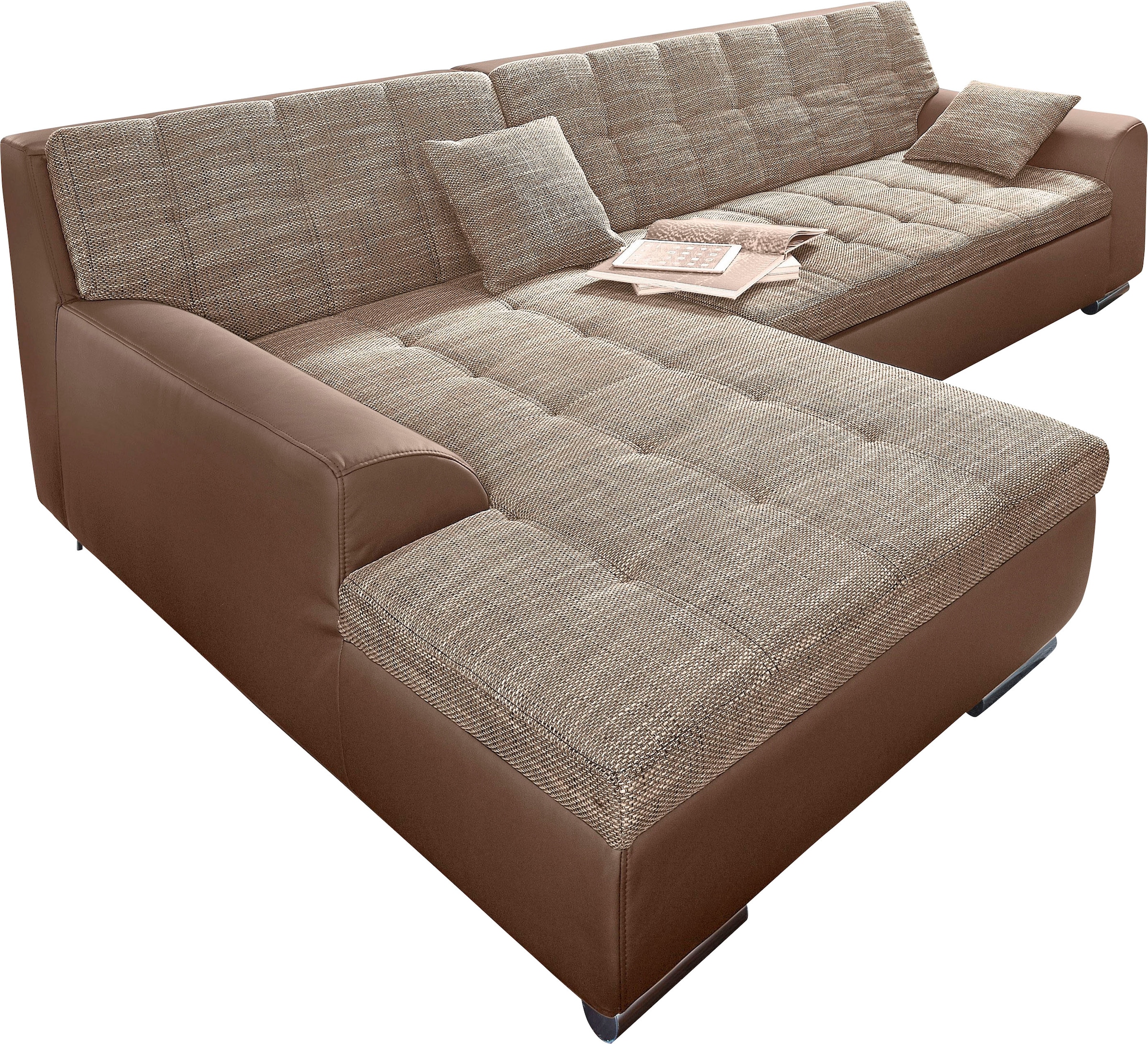 DOMO collection Ecksofa "Treviso viele Bezüge, auch in Cord, L-Form, B/T/H: günstig online kaufen