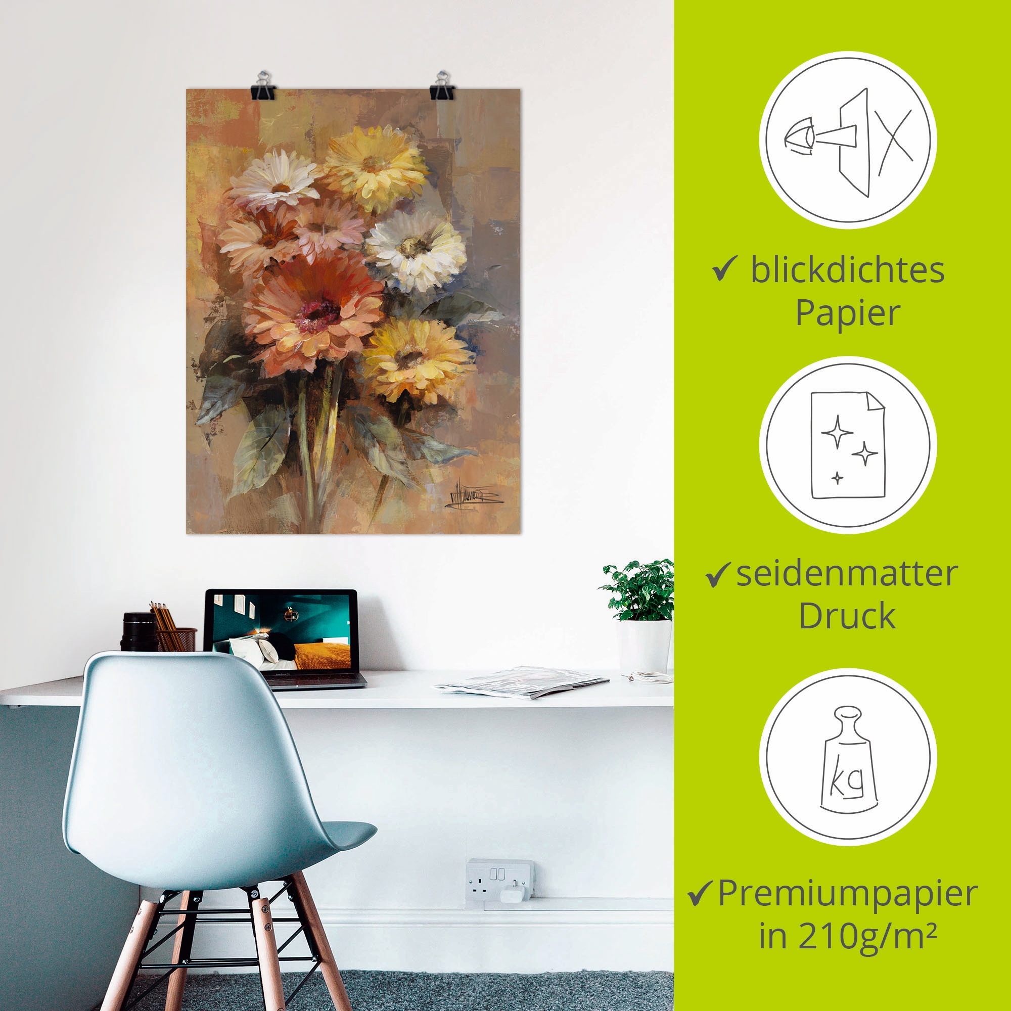 Artland Wandbild »Blumenstrauß II«, Blumen, (1 St.), als Leinwandbild, Poster, Wandaufkleber in verschied. Größen