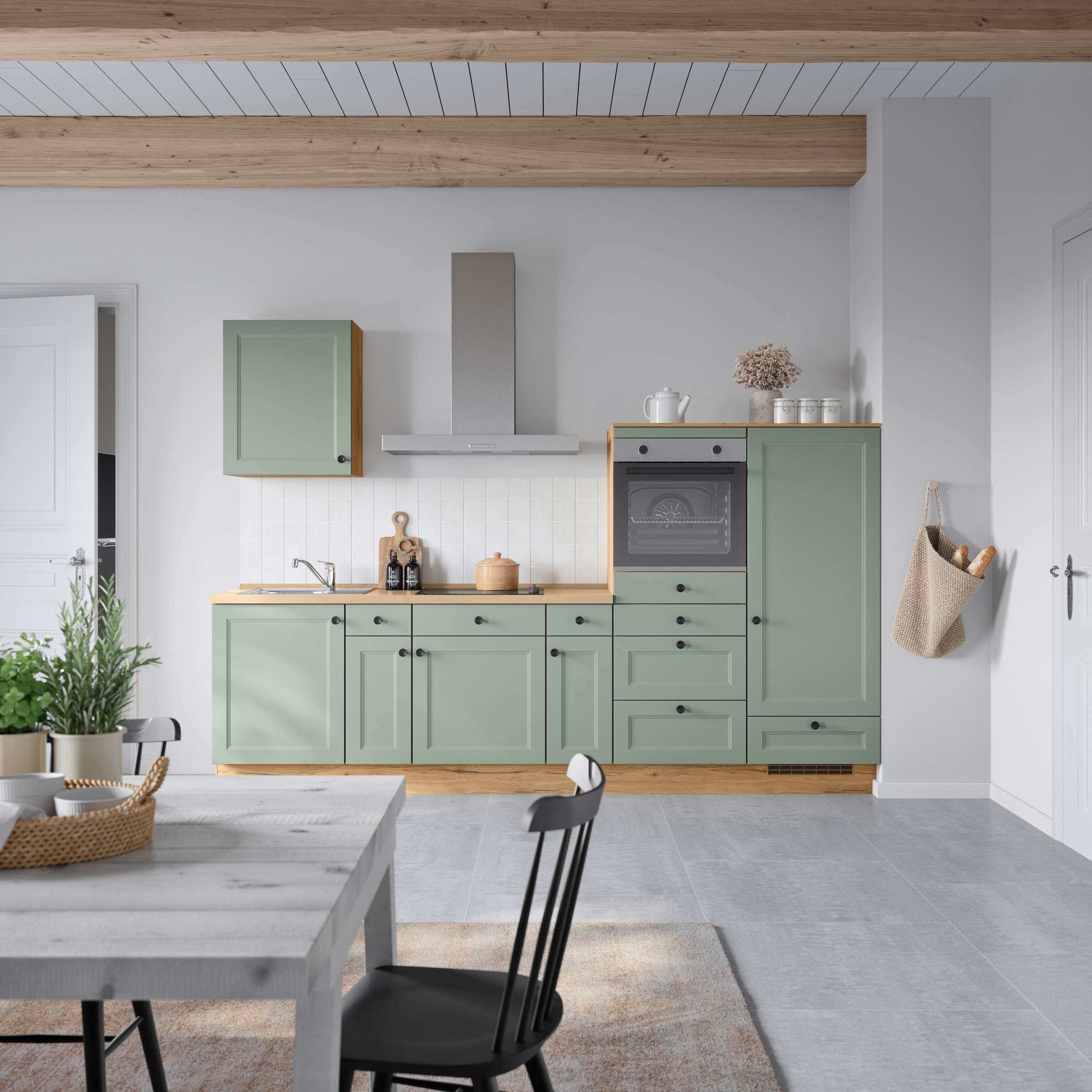 nobilia® Küchenzeile »"Cascada II"«, vormontiert, Breite 300 cm, Ausrichtung wählbar, wahlw. mit E-Geräten