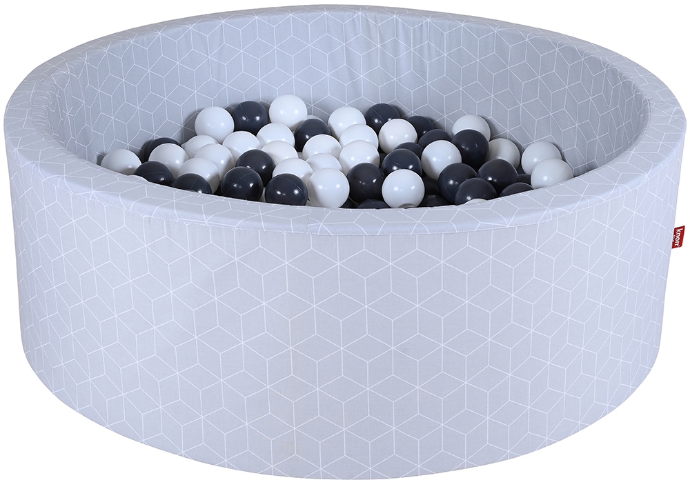Knorrtoys® Bällebad »Soft, Cube Grey«, mit 300 Bällen Grey/creme; Made in Europe