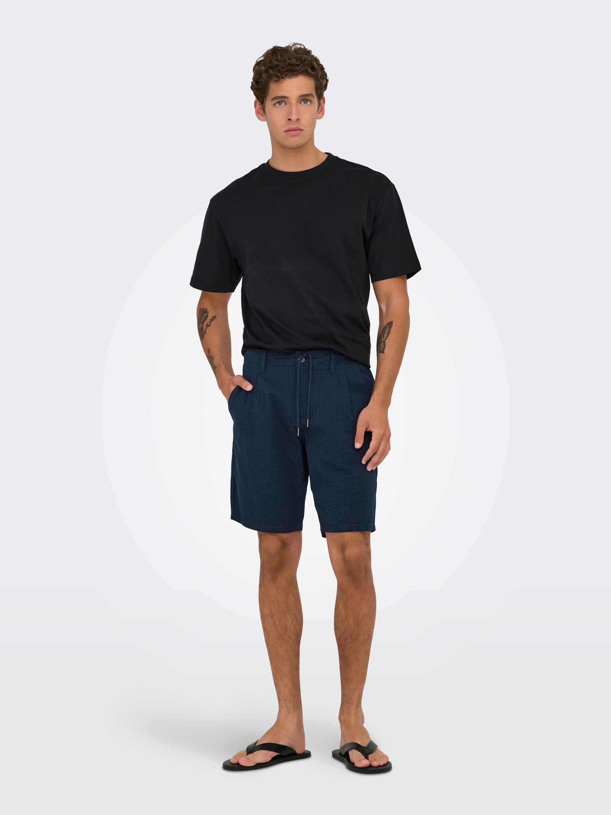 Thumbnail - ONLY & SONS "ONSLEO LIFE 0009 SEERSUCKER SHORTS NOOS"