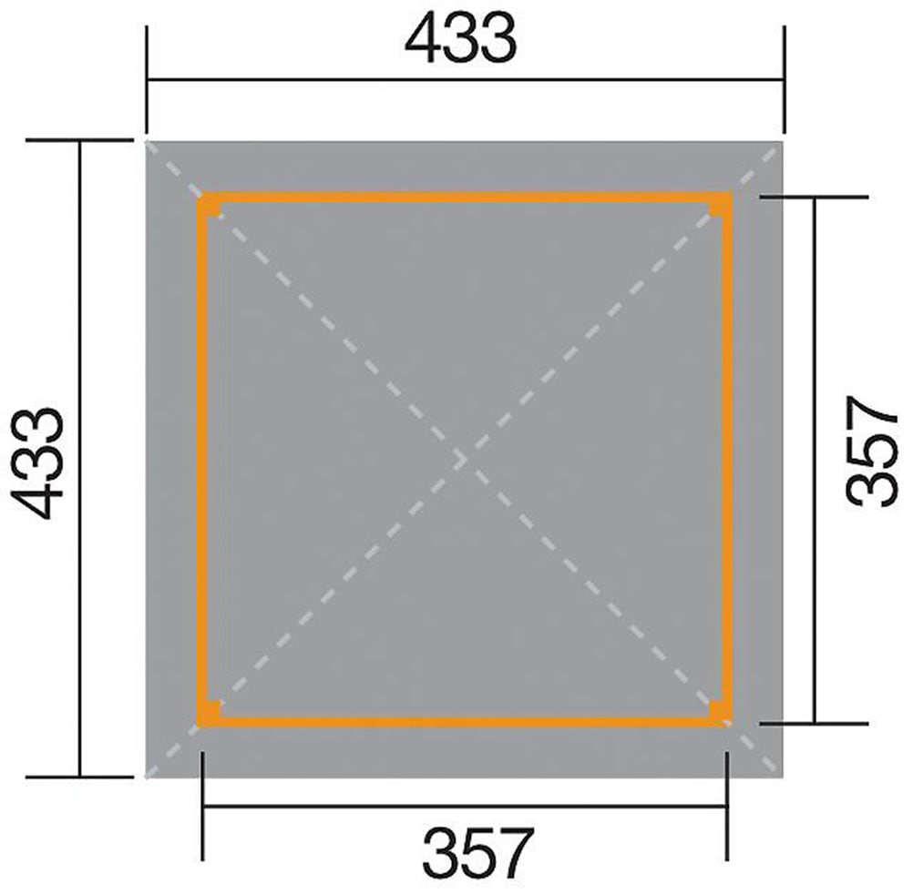 weka Pavillon »Gartenoase 651 A Gr.1, inkl. roten Dachschindeln«, 19 mm Massivholzdach
