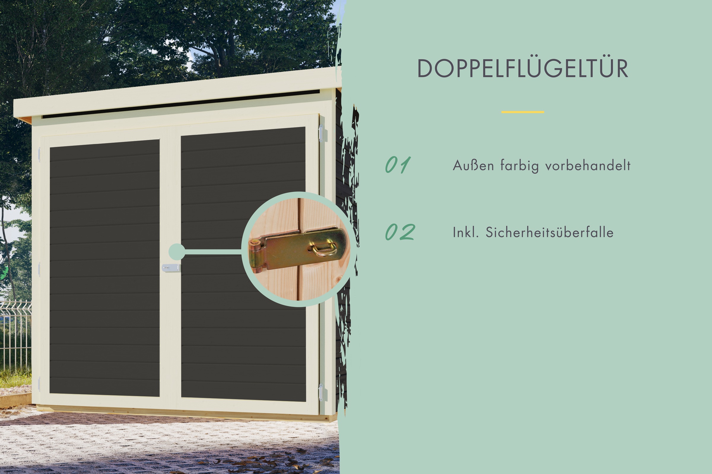 Karibu Fahrradbox »Fahrradgarage«, in verschiedenen Farben, BxTxH: 162,5x216x167 cm