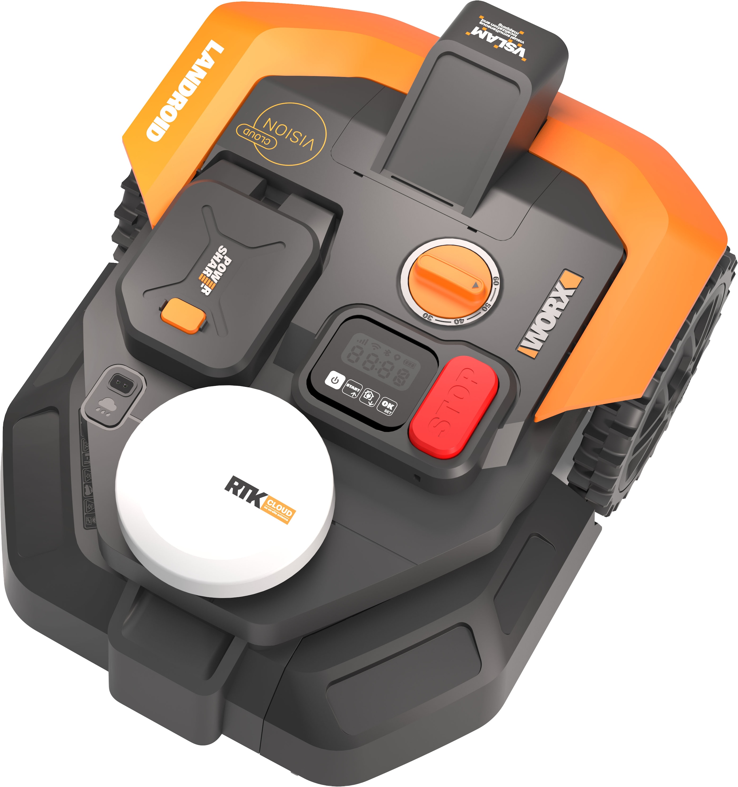 Worx Rasenmähroboter »Landroid Vision Cloud WR303E 2WD ohne Begrenzungskabel, Auto-Mapping« KI-Hinderniserkennung, VSLAM+ RTK Cloud Navigation,   App-Steuerung