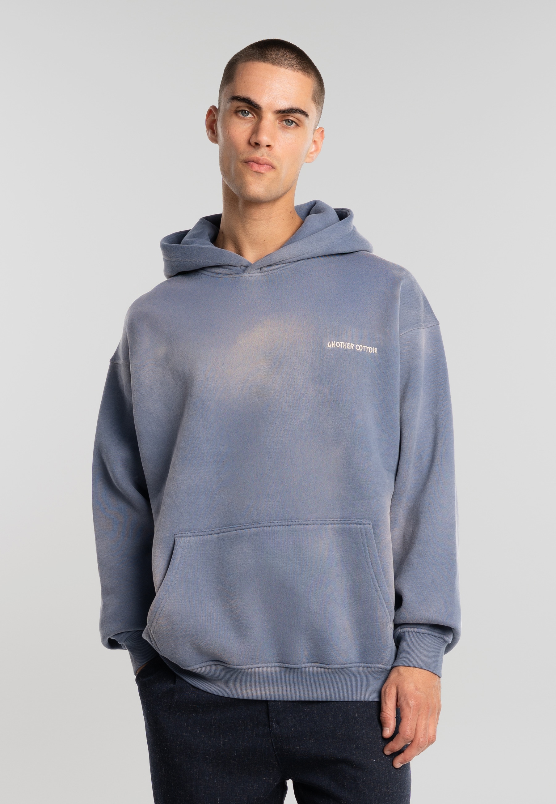 Another Cotton Lab Rundhalspullover »Another Cotton Lab Wanna Go Washed Hoodie« 1
