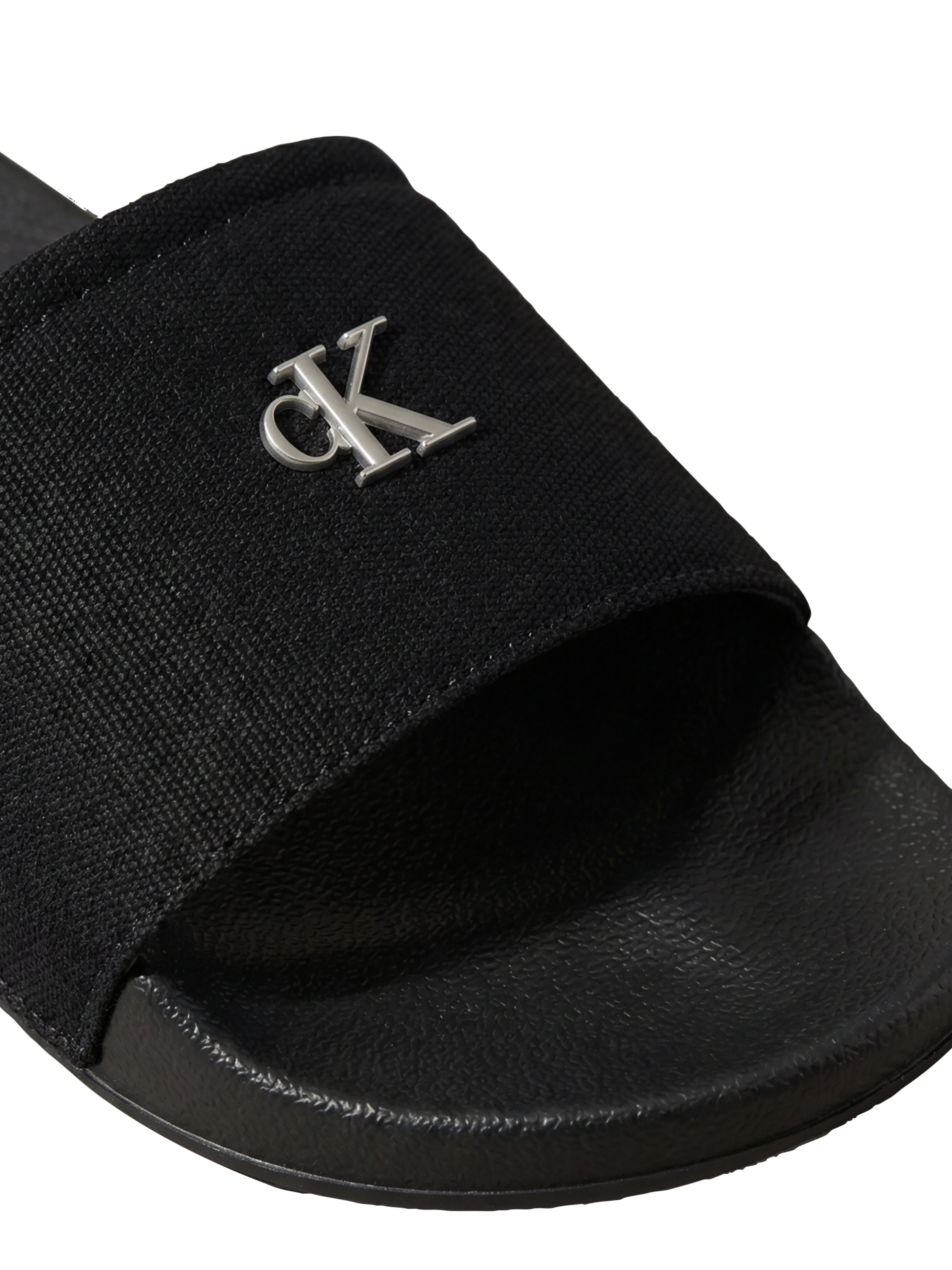 Calvin Klein Pantolette "ESS SLIDE CANVAS HDW" Strandschuh, Badeschuh, Flat günstig online kaufen