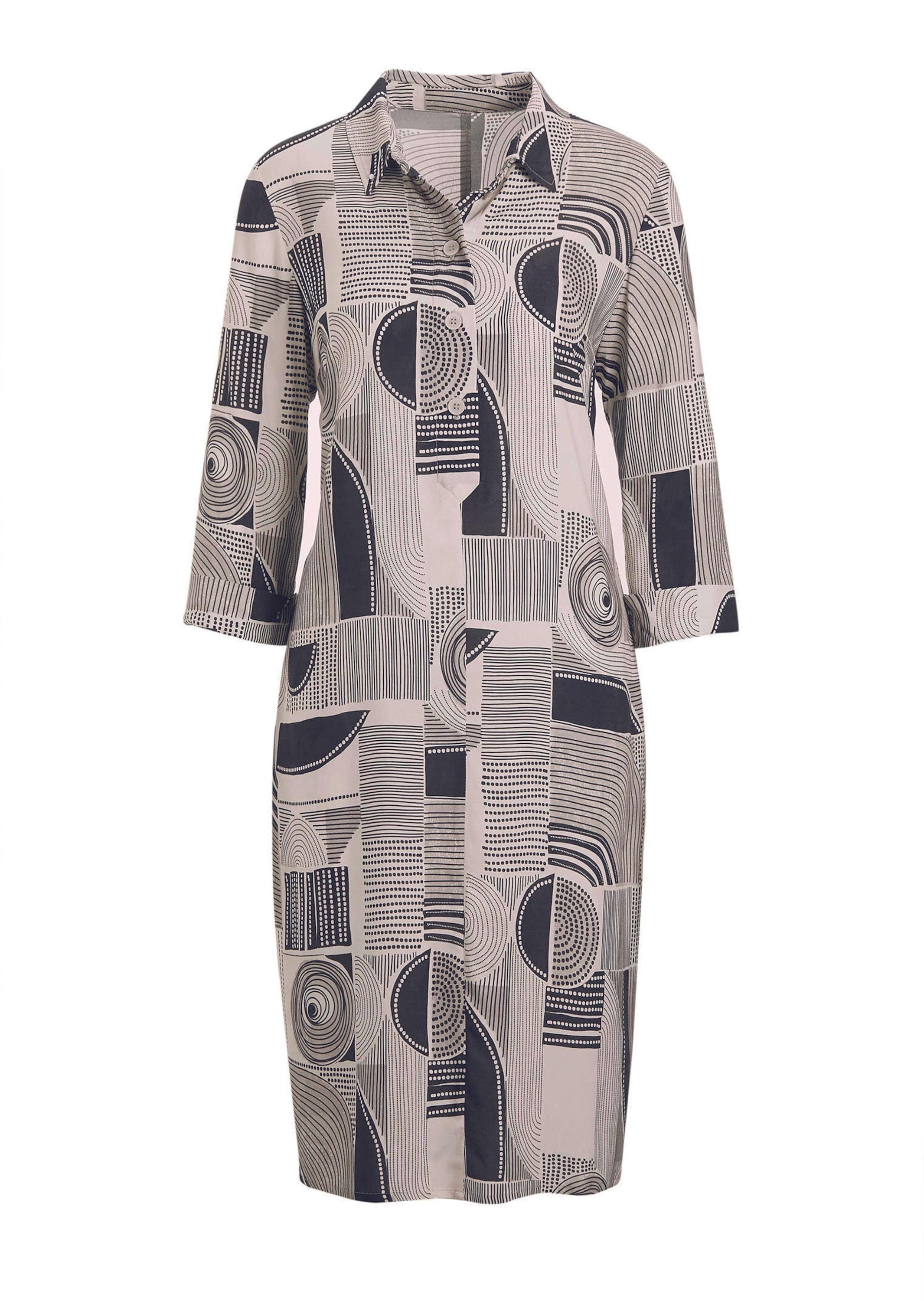 GOLDNER Sommerkleid "Elegantes Hemdblusenkleid mit grafischem Alloverdruck" günstig online kaufen