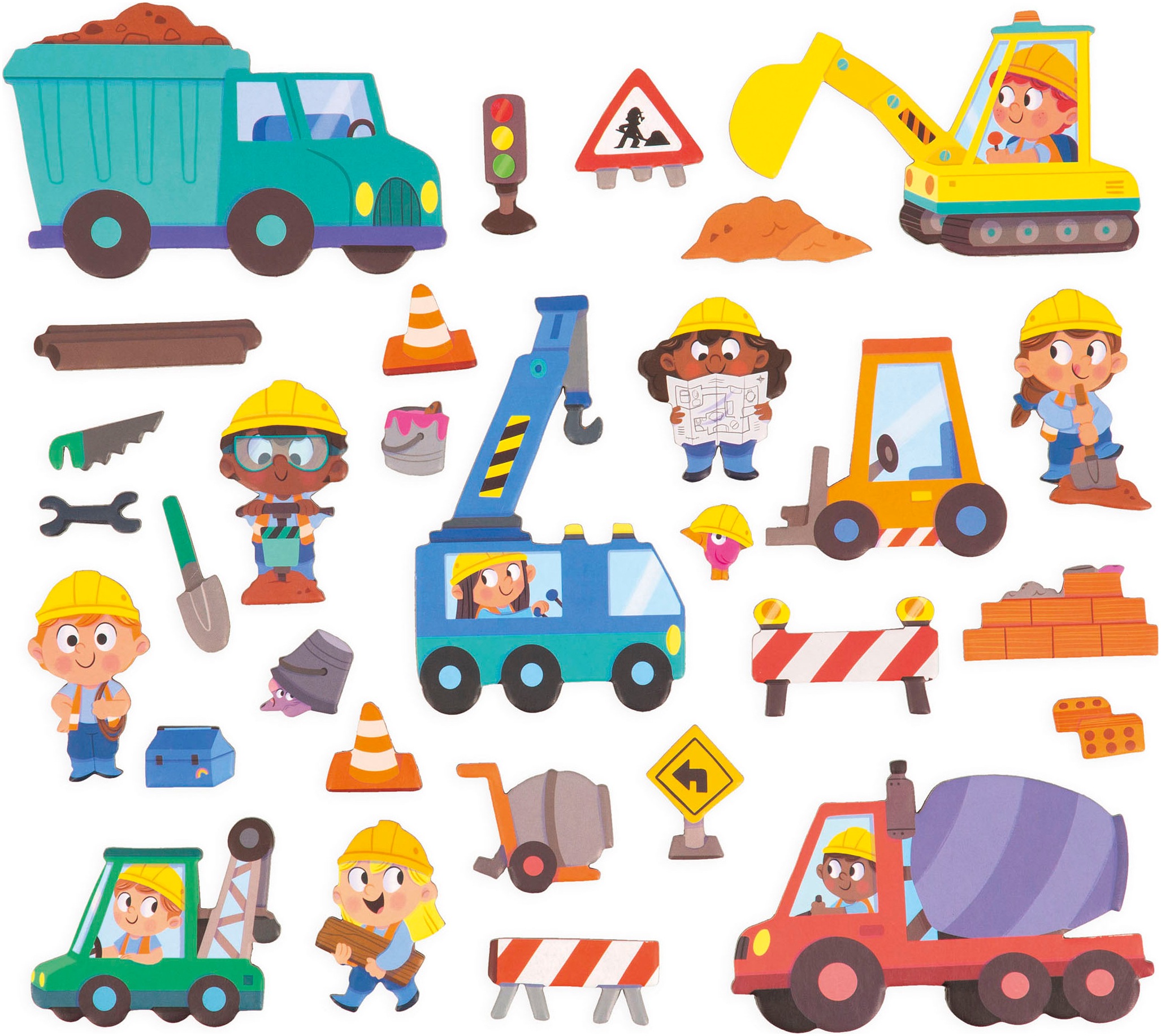 Janod Lernspielzeug »Magneti'stories - Die Baustelle«, FSC®- schützt Wald - weltweit