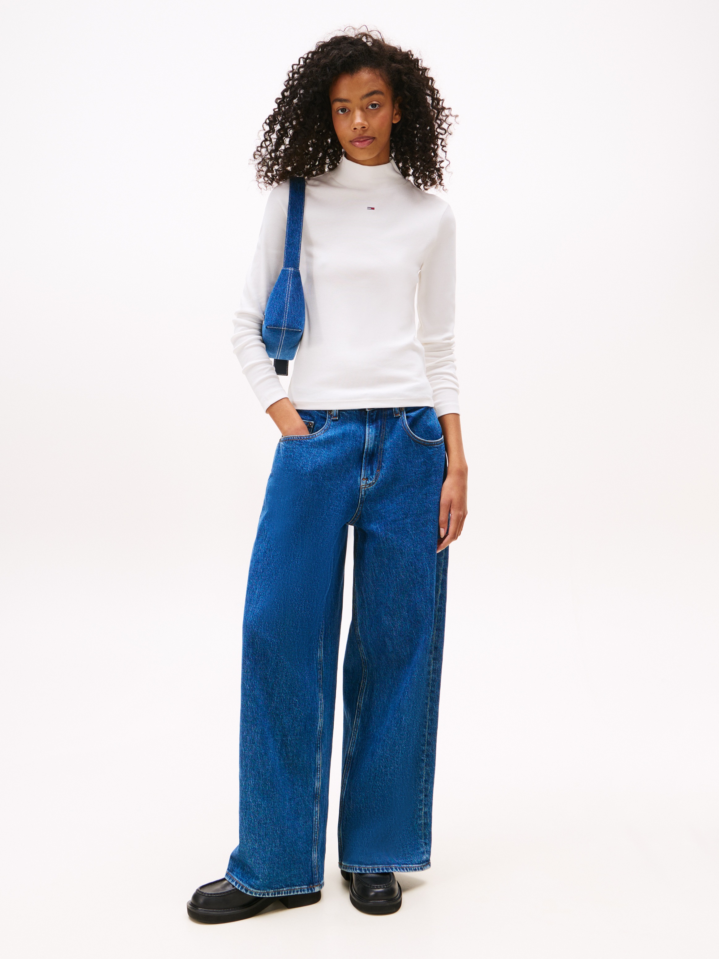 Thumbnail - Tommy Jeans Langarmshirt "TJW ESSENTIAL MOCK NECK" mit Stehkragen