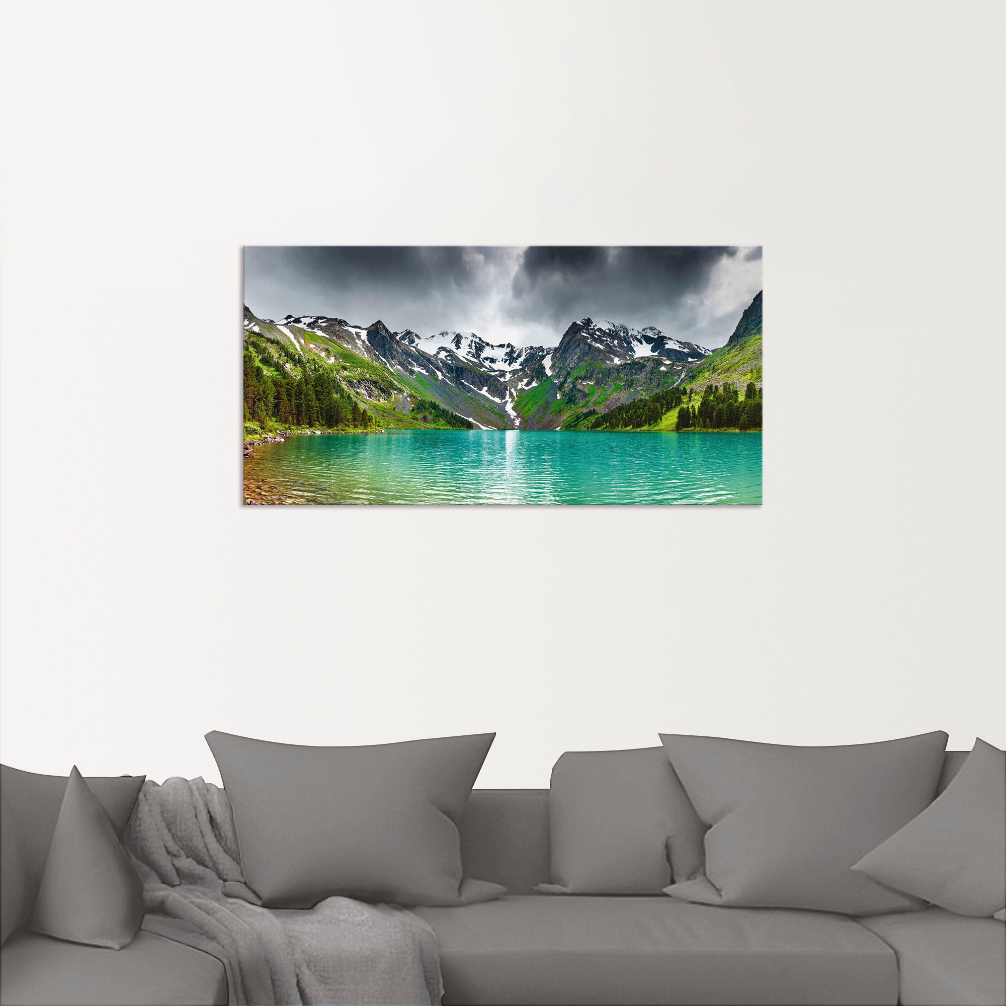 Artland Wandbild »Bergsee«, Berge, (1 St.), als Alubild, Outdoorbild, Leinwandbild, Poster in verschied. Größen