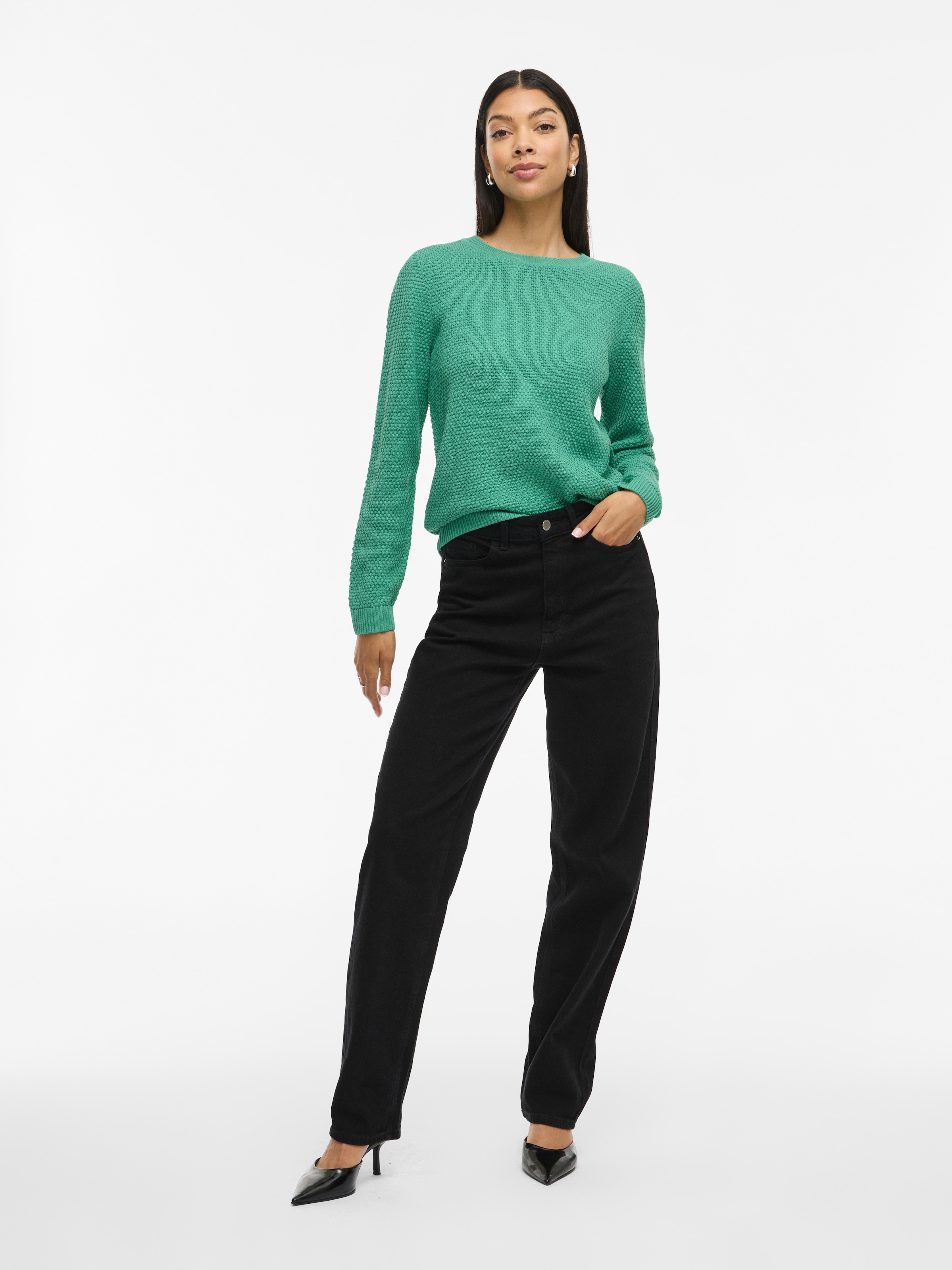 Vila Rundhalspullover »VIDALO O-NECK L/S KNIT TOP- NOOS«