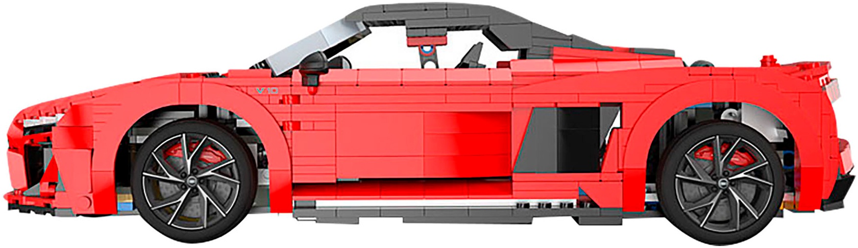 Jamara Konstruktions-Spielset »Audi R8 Spyder 1:14 rot Bricks«, (1440 St.), Maßstab 1:14, offiziell lizensiert