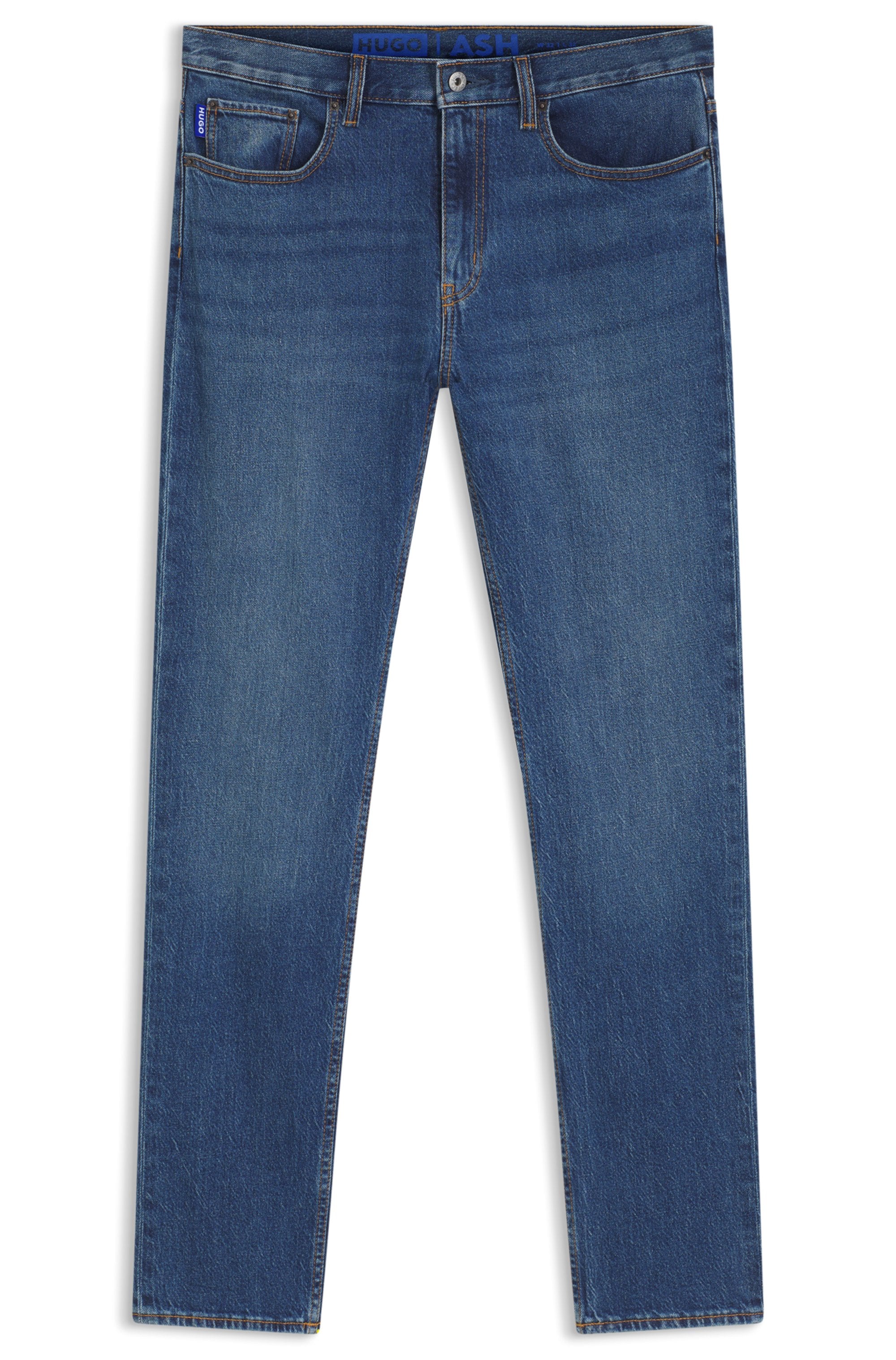 HUGO Blue Slim-fit-Jeans »Ash« mit Stone-washed-Finish
