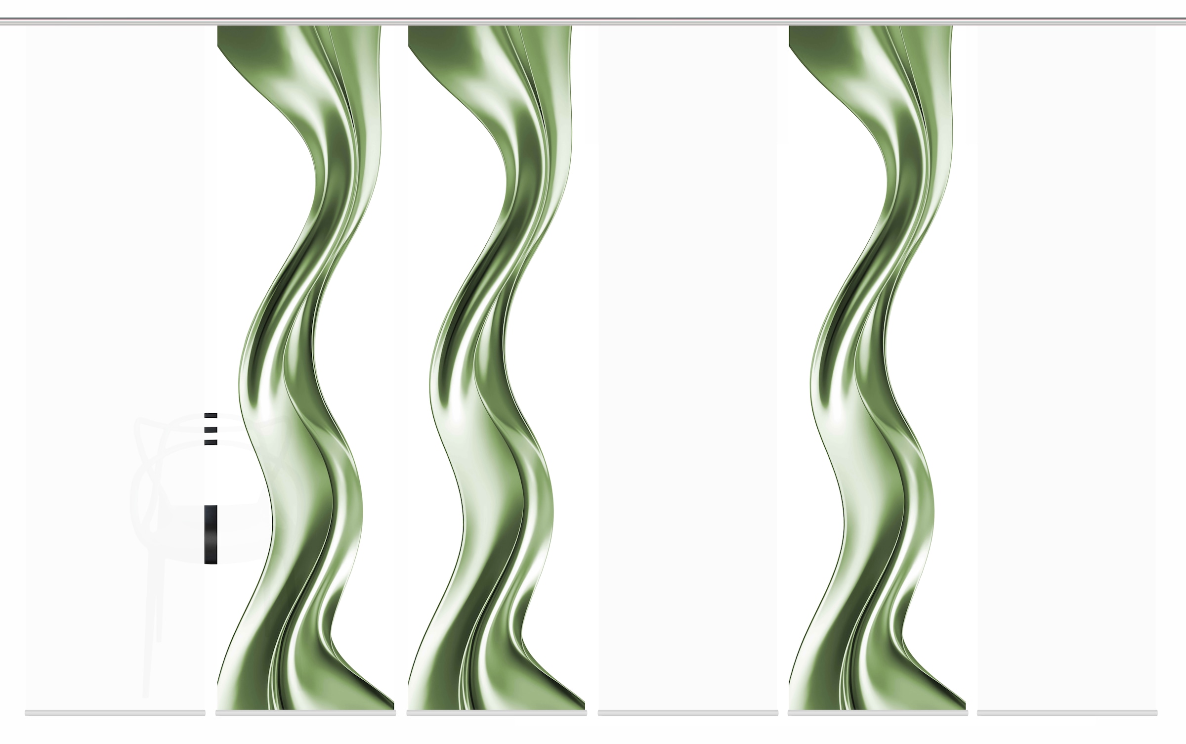 HOME WOHNIDEEN Schiebegardine »OAKLEY« Paneelwagen 6 Stk. tlg. SCHIEBEVORHANGSET,SEIDENOPTIK,DIGIDRUCK