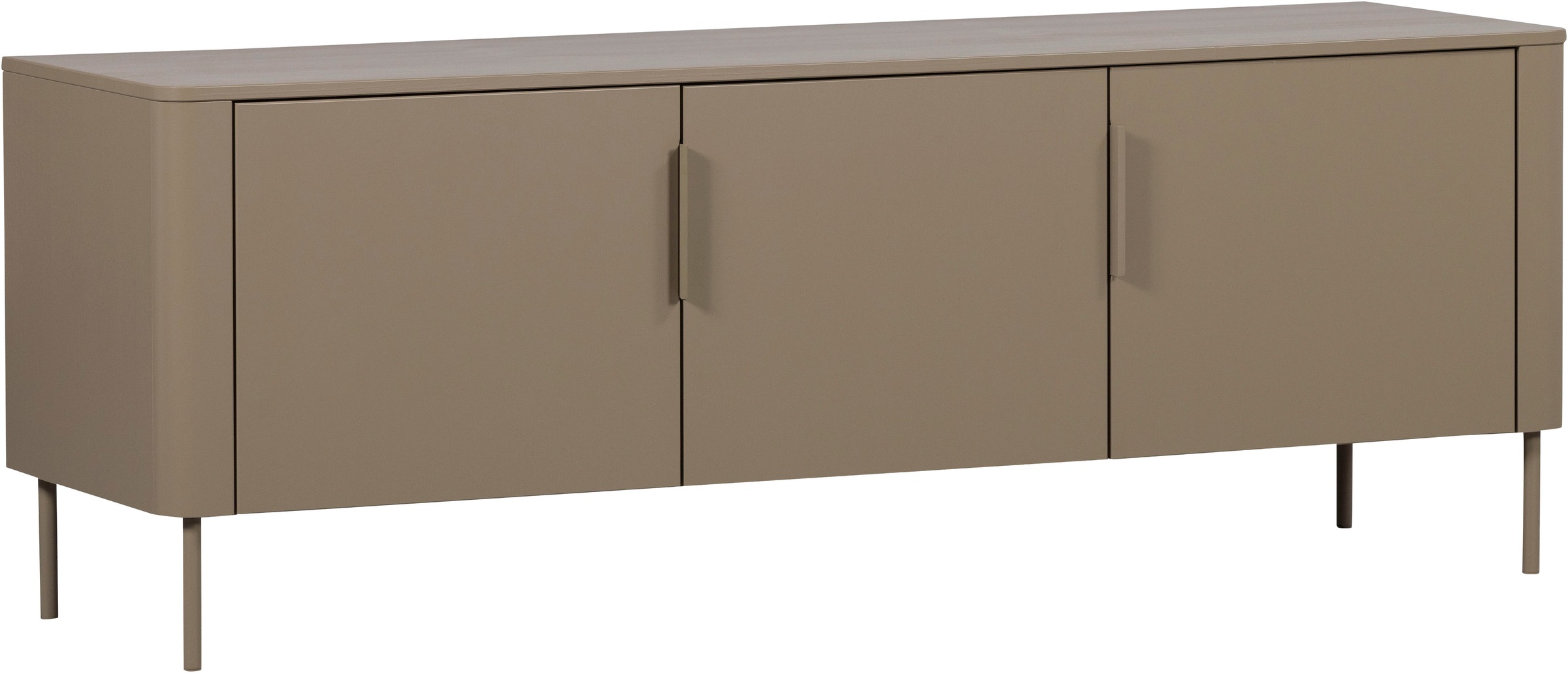 WOOOD Lowboard "Gunnar mit geschliffener Oberfläche und 4 Türen" FSC-Mix Massivkiefer, wand- oder bodenmontierbar