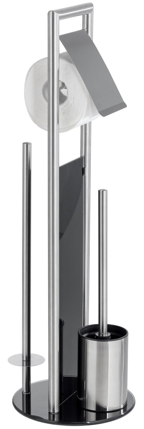 WENKO WC-Garnitur »Ravina« aus Edelstahl | Sicherheitsglas