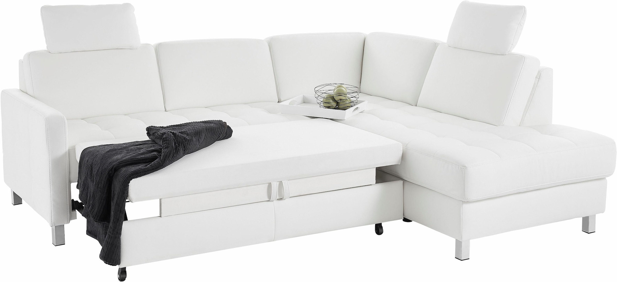sit&more Ecksofa »Pablo L-Form«, wahlweise mit Bettfunktion