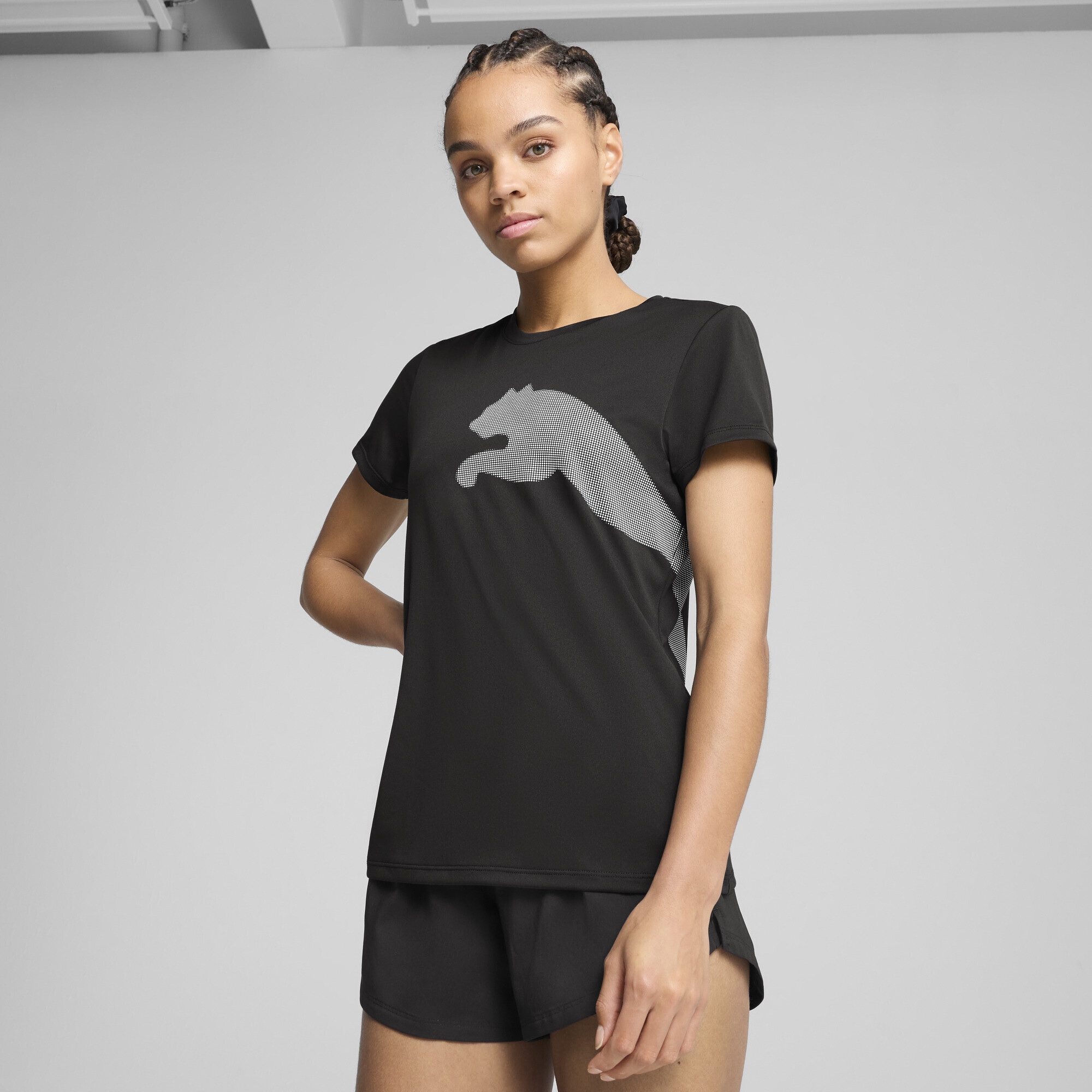 PUMA Trainingsshirt »Train All Day Big Logo T-Shirt Damen«