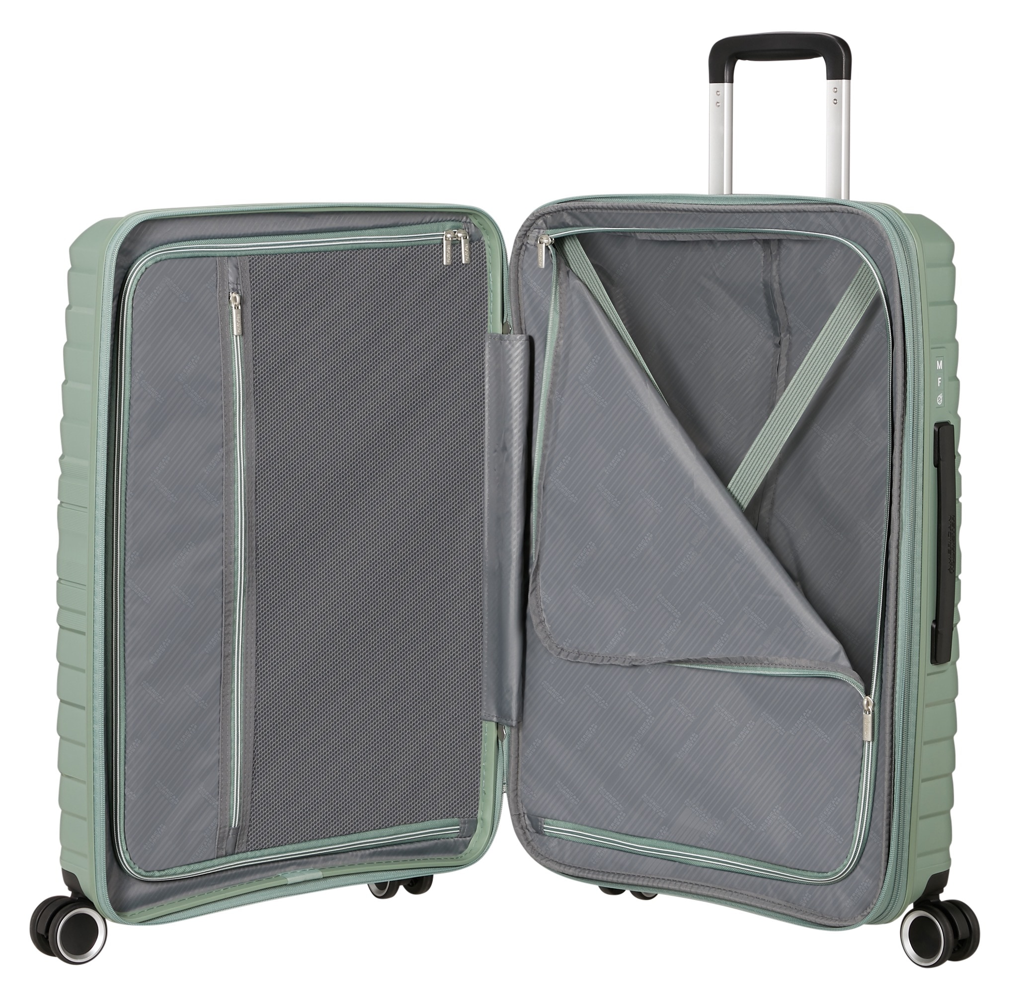 American Tourister® Hartschalen-Trolley »FLYTWIST, verschiedene Größen und Farben«, 4 Rollen, Hartschalen-Koffer personalisierbar Volumenerweiterung