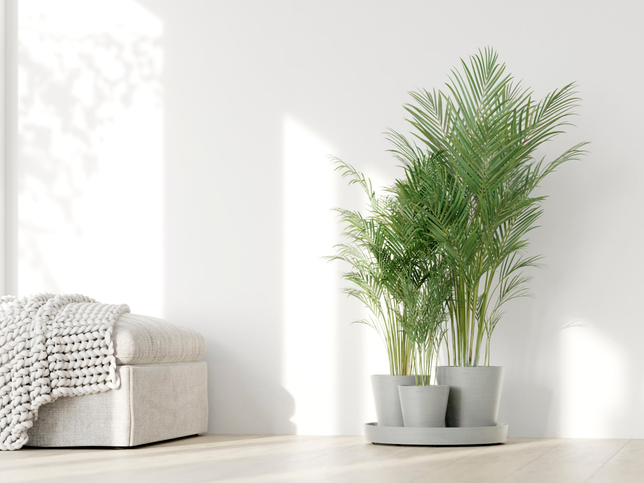 ECOPOTS Blumentopf »Dubai Weißgrau«, für innen und außen: frostsicher, bruchsicher und lichtbeständig