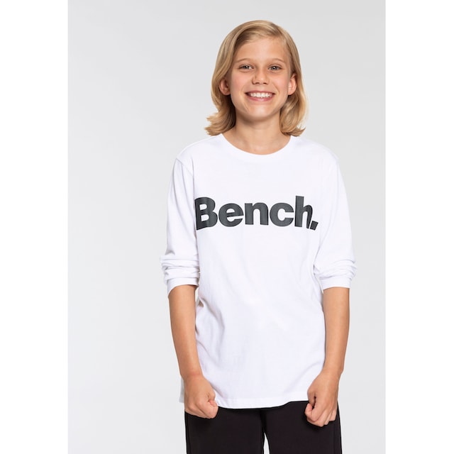 Bench. Langarmshirt »Basic«, mit Druck in Kontrastfarbe online kaufen | BAUR