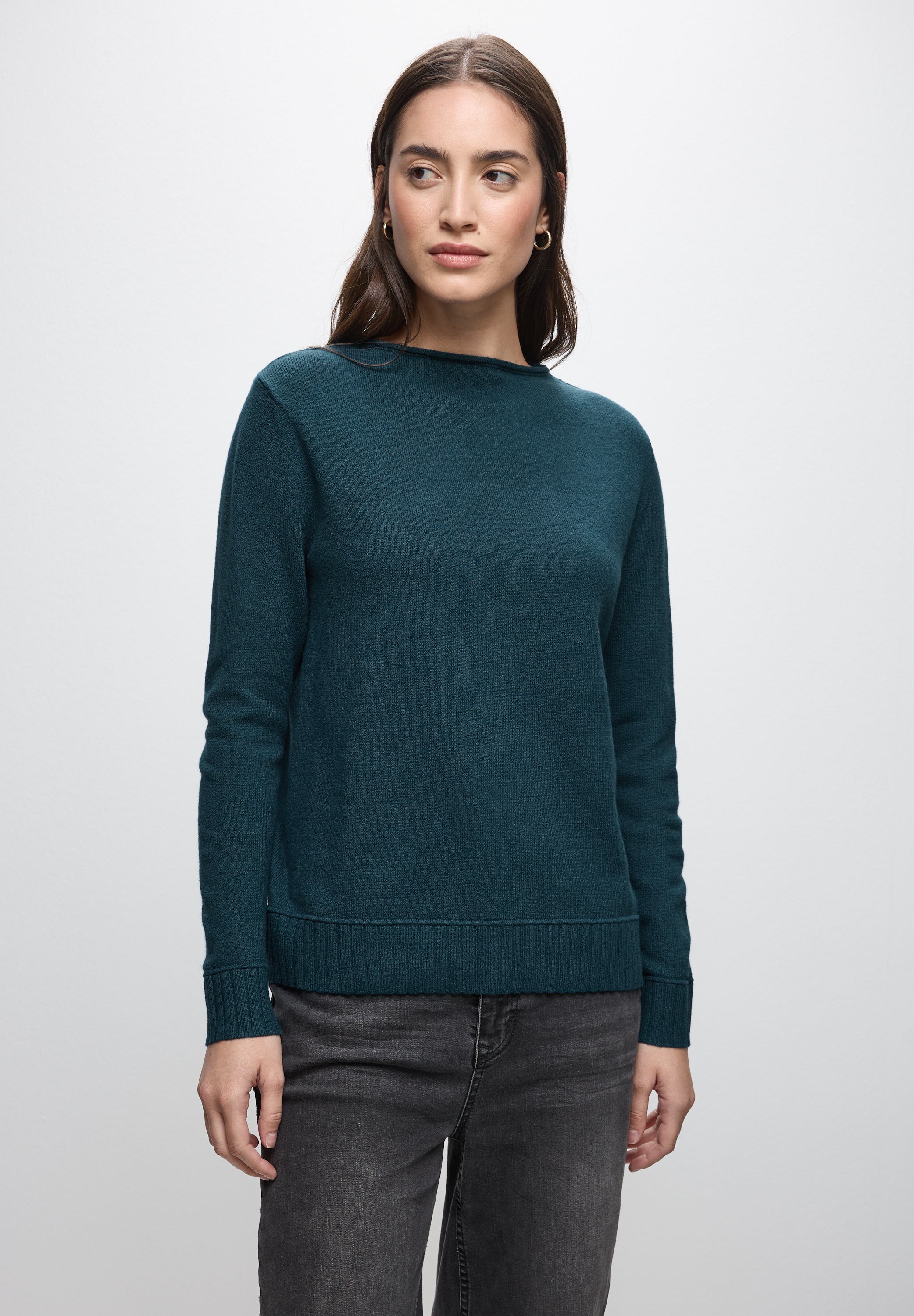 STREET ONE Strickpullover, mit U-Boot-Ausschnitt günstig online kaufen