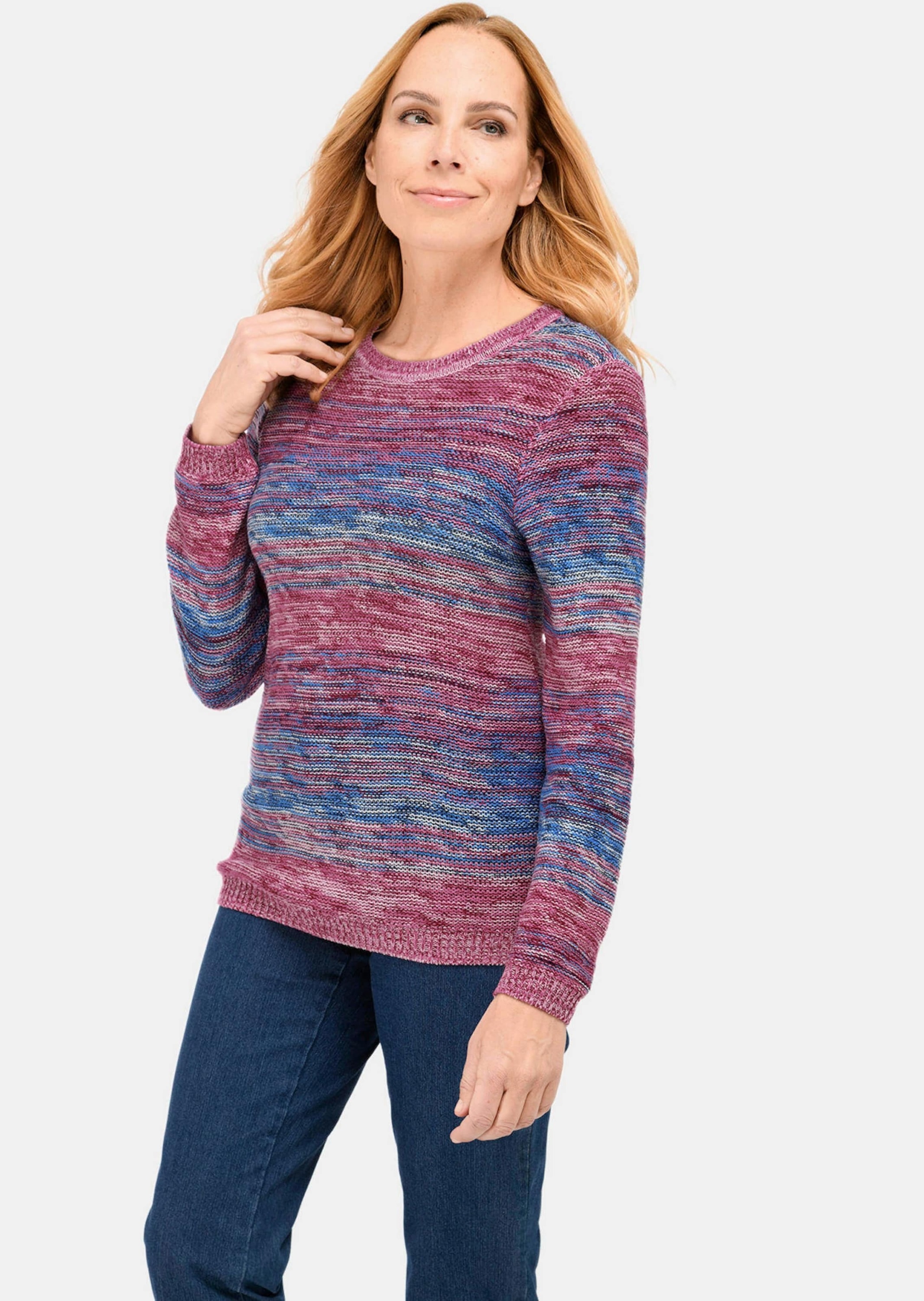 GOLDNER Strickpullover "Multicolor-Pullover mit erfrischendem Farbverlauf" günstig online kaufen