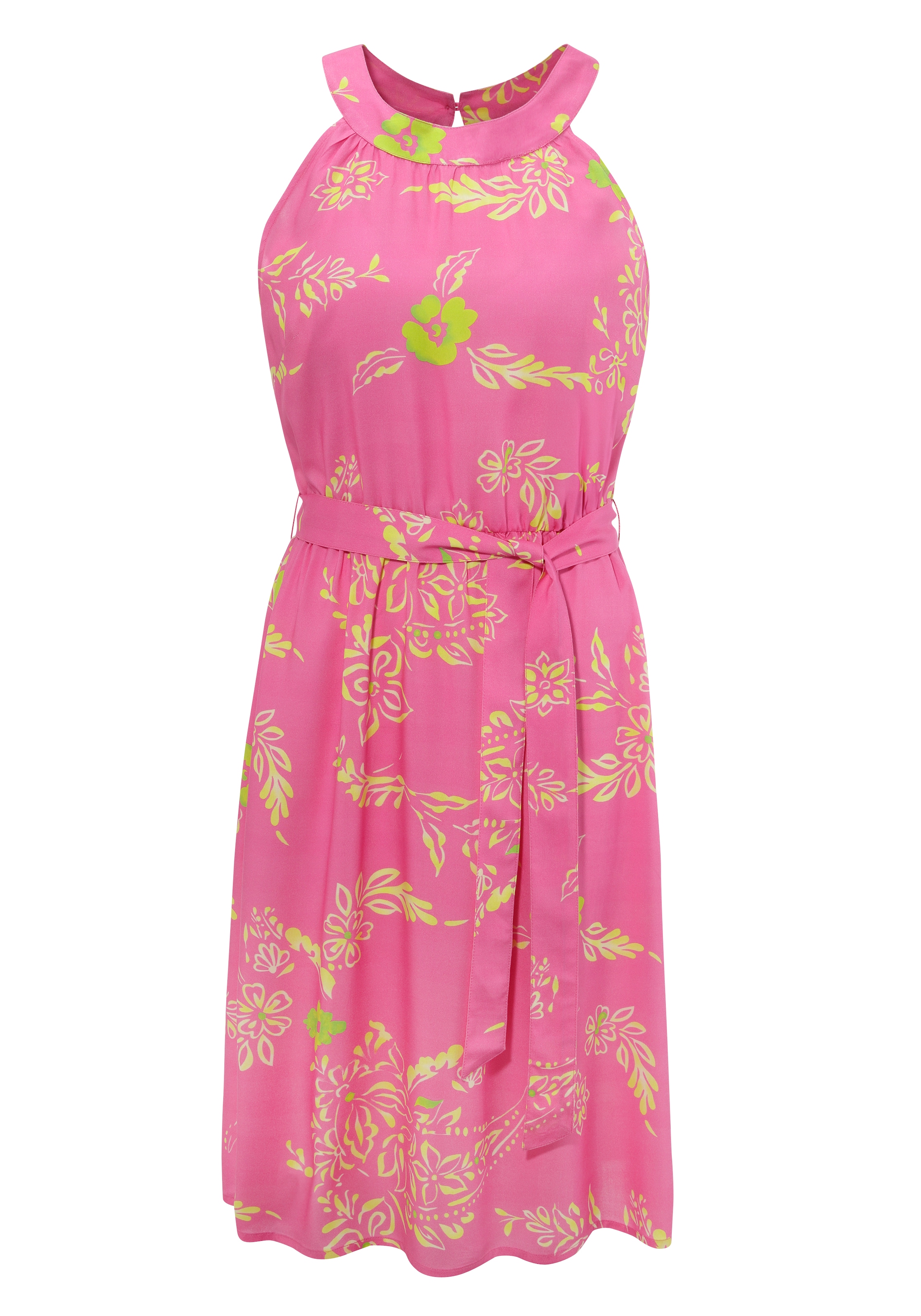 Aniston CASUAL Sommerkleid, mit farbenfrohen, grafischen Blumendruck