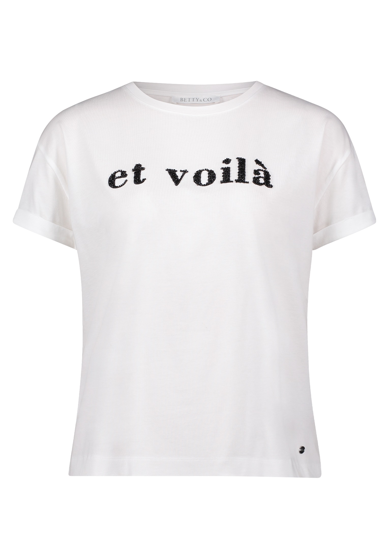 Betty&Co Kurzarmshirt "Damen mit Stickerei", 1 Stk. Strass günstig online kaufen