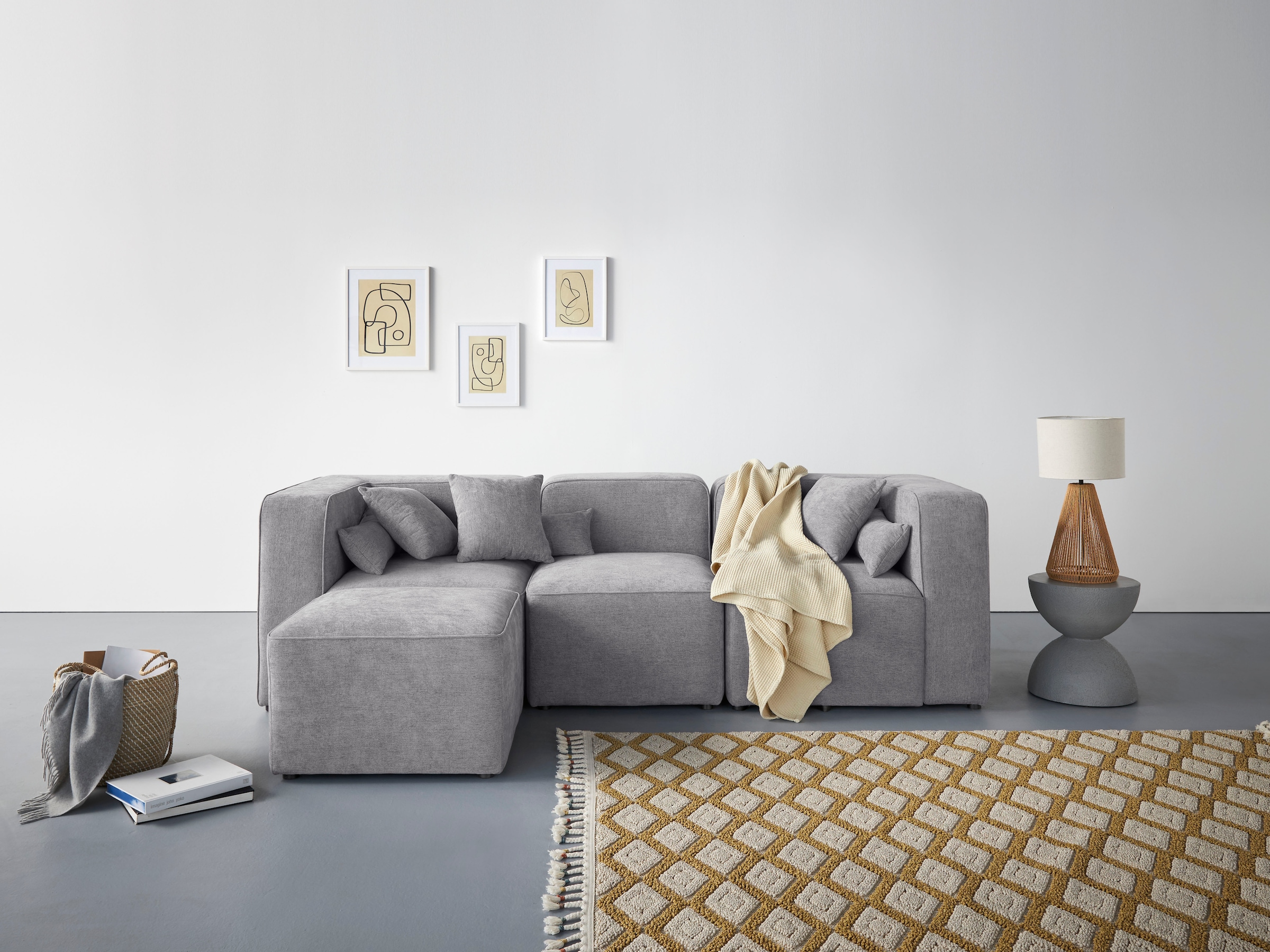 Home affaire 3-Sitzer "Sundstrup L-Form" Modulserie, individuelle Zusammens günstig online kaufen