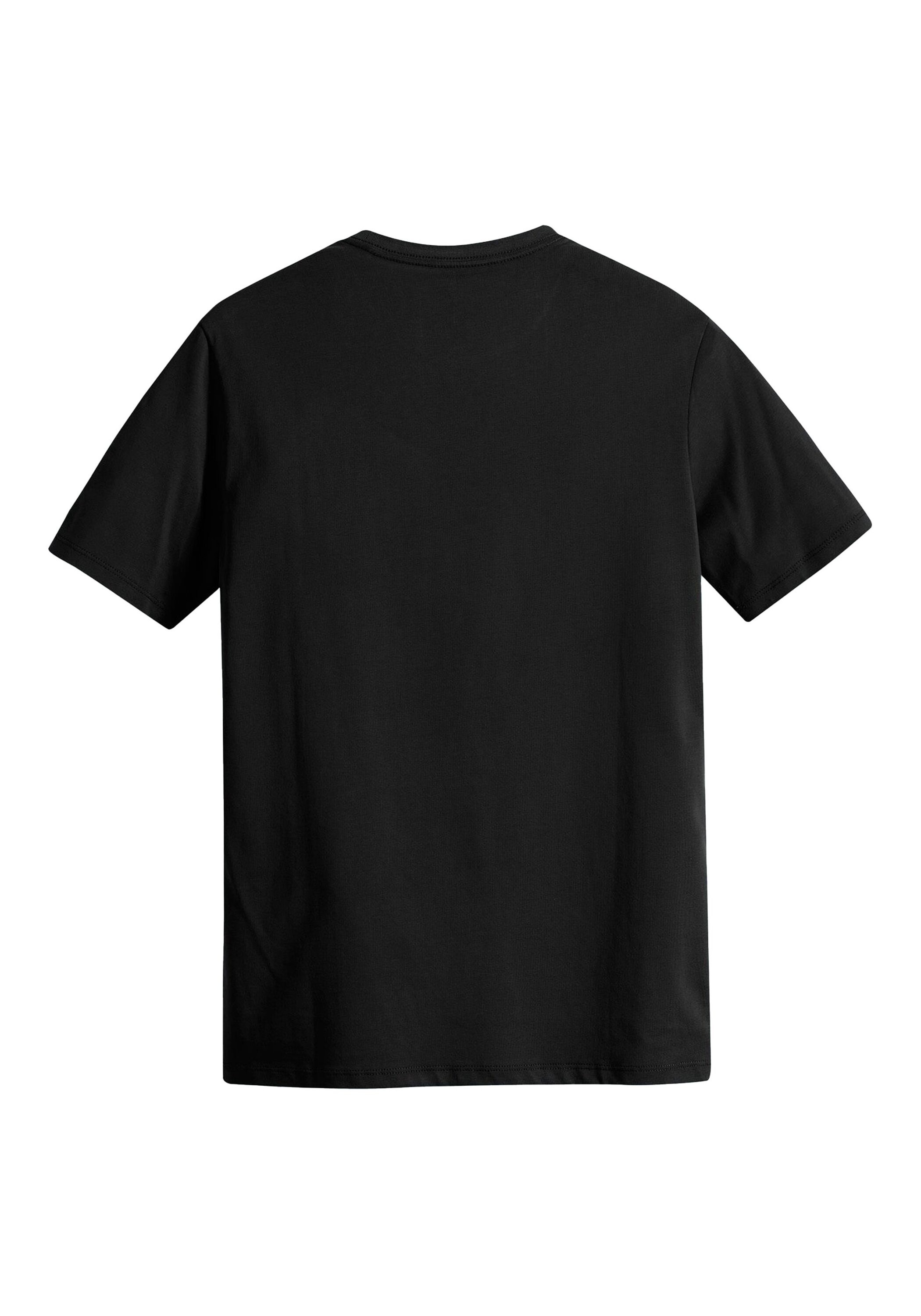 T-Shirt LEVI'S "T-Shirt Original Housemark Tee 2er Pack", Herren, Gr. M, schwarz, Obermaterial: 100% Baumwolle CO., Shirts T-Shirt 2