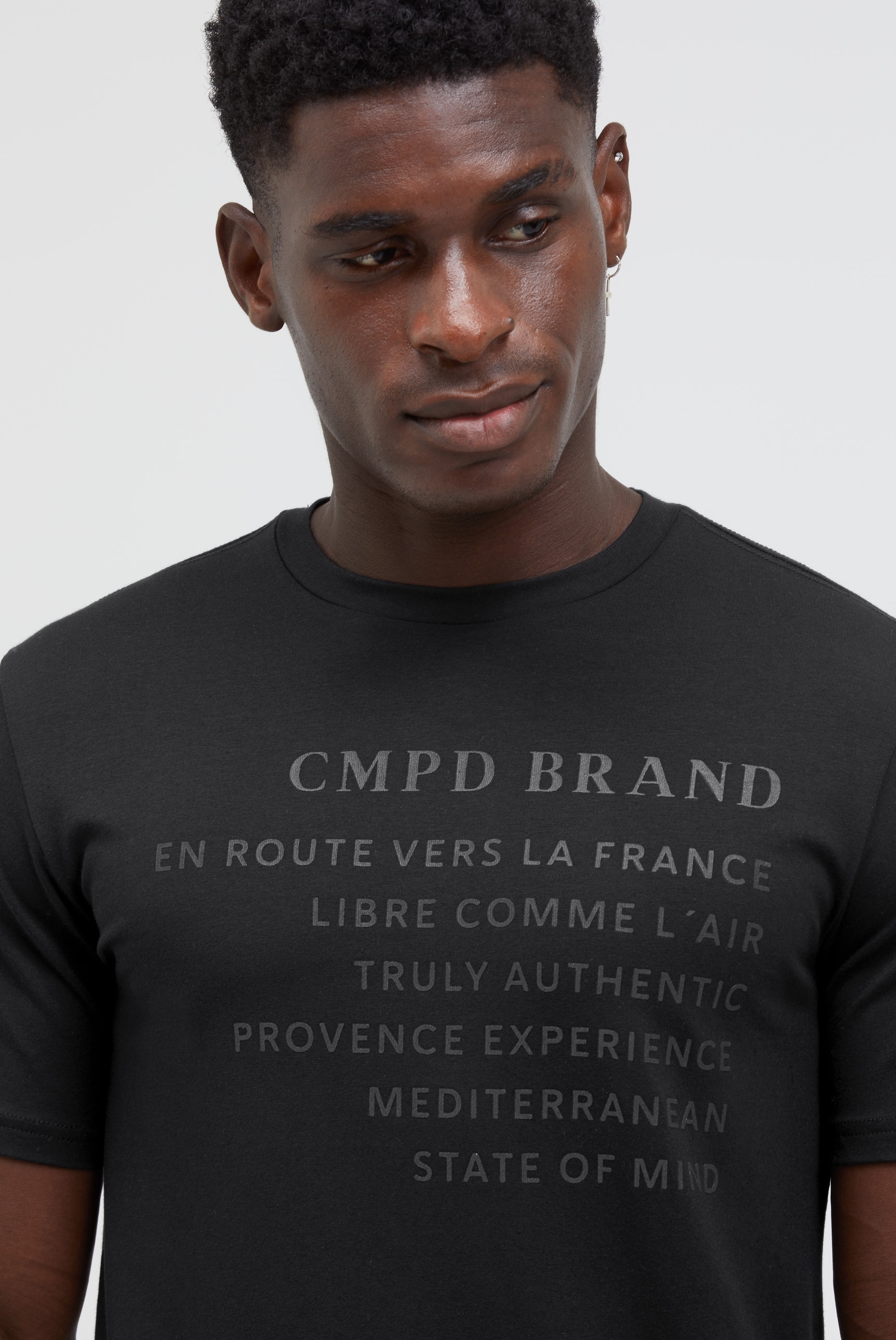 CMPD Rundhalsshirt mit Baumwolle