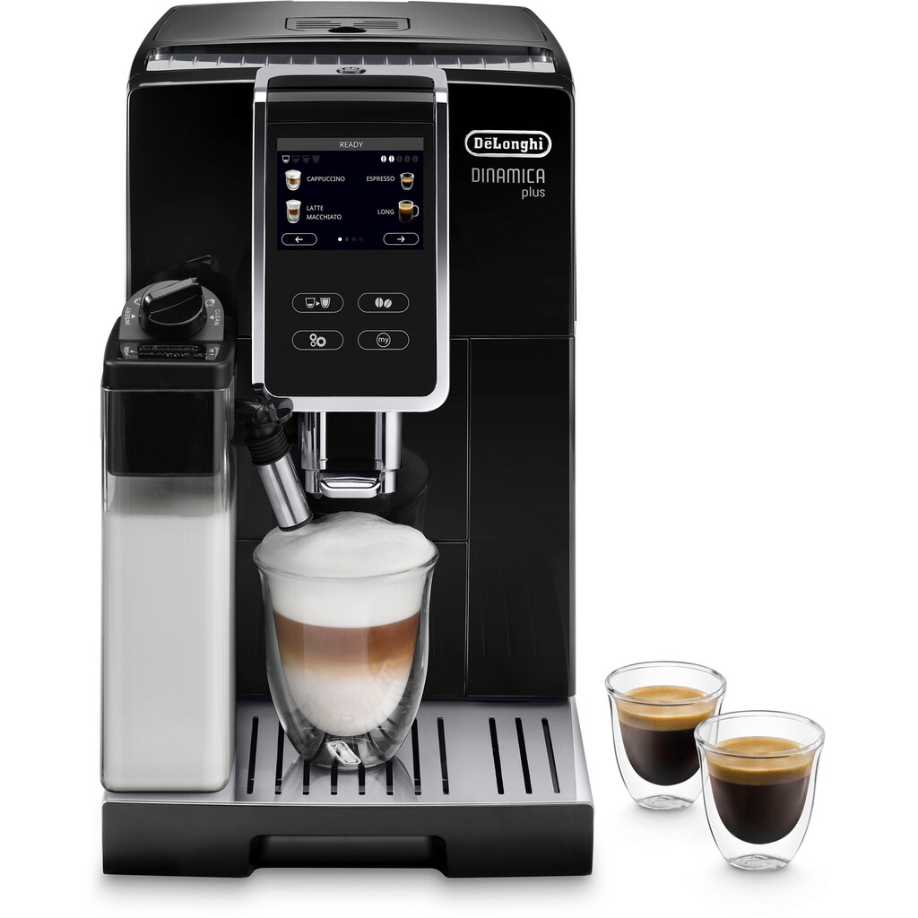 De'Longhi Kaffeevollautomat »Dinamica Plus ECAM 370.70.B«, mit LatteCrema Milchsystem und Kaffeekannenfunktion