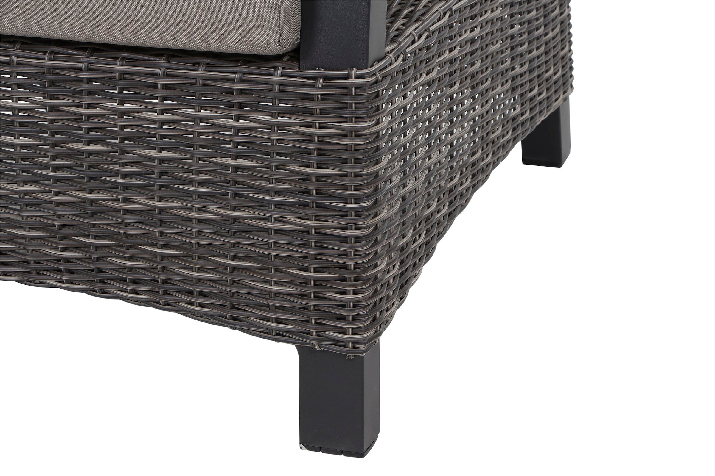 Siena Garden Gartenlounge-Set »Corido«, (Set, 8 tlg.), bestehend aus 2 Sesseln, 1 Bank, 1 Tisch und 4 Auflagen