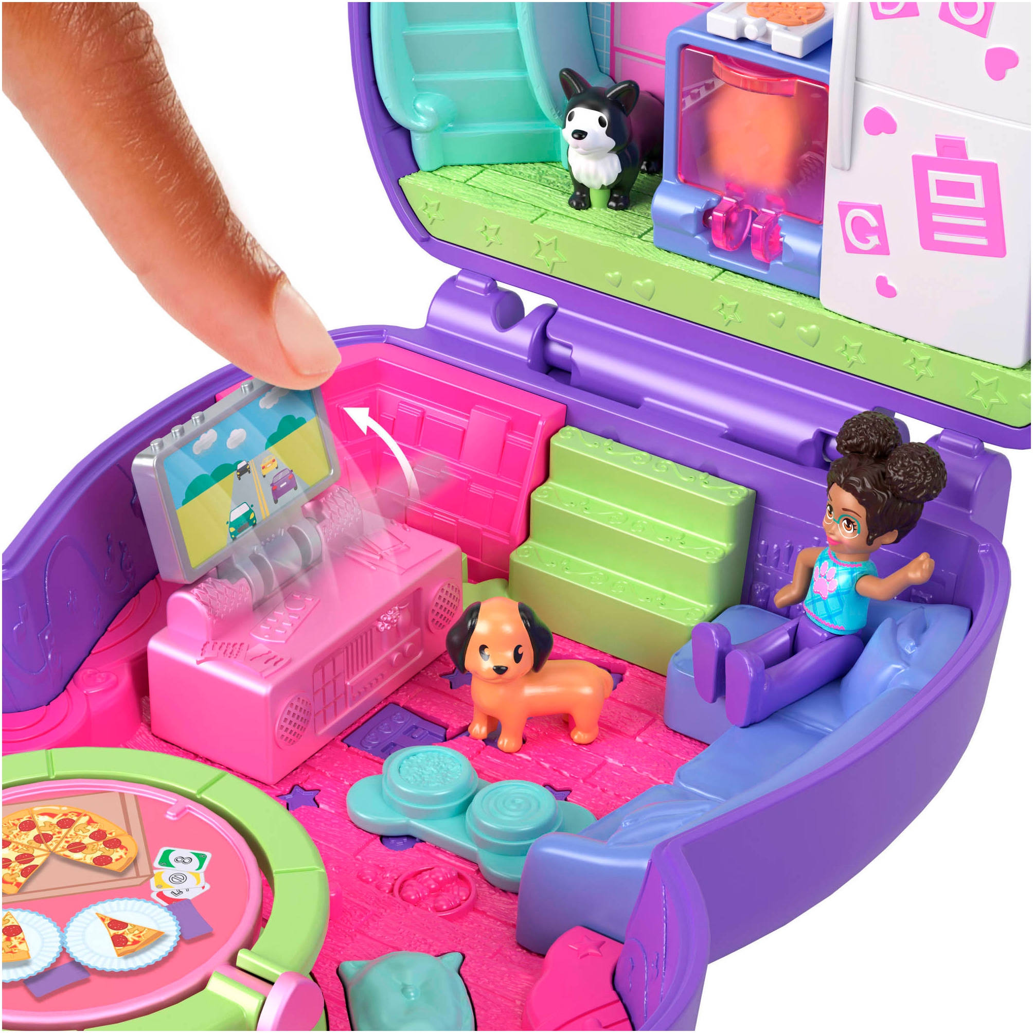 Polly Pocket Spielwelt »Übernachtungsparty-Welpen-Schatulle«