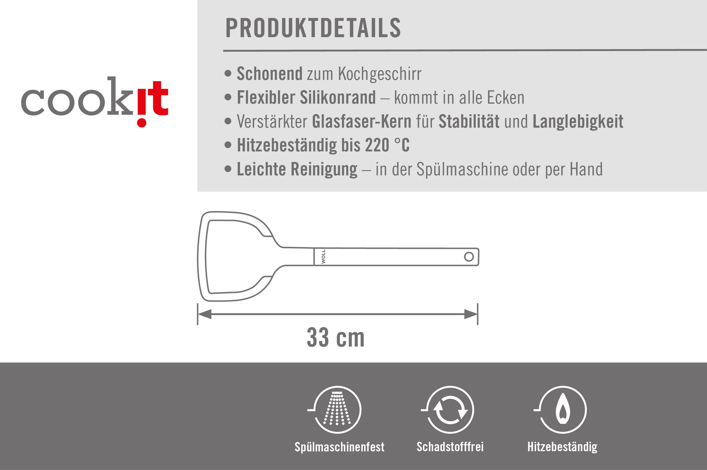 WOLL Wokwender »Cook it« aus hochwertigem Kunststoff und Silikon