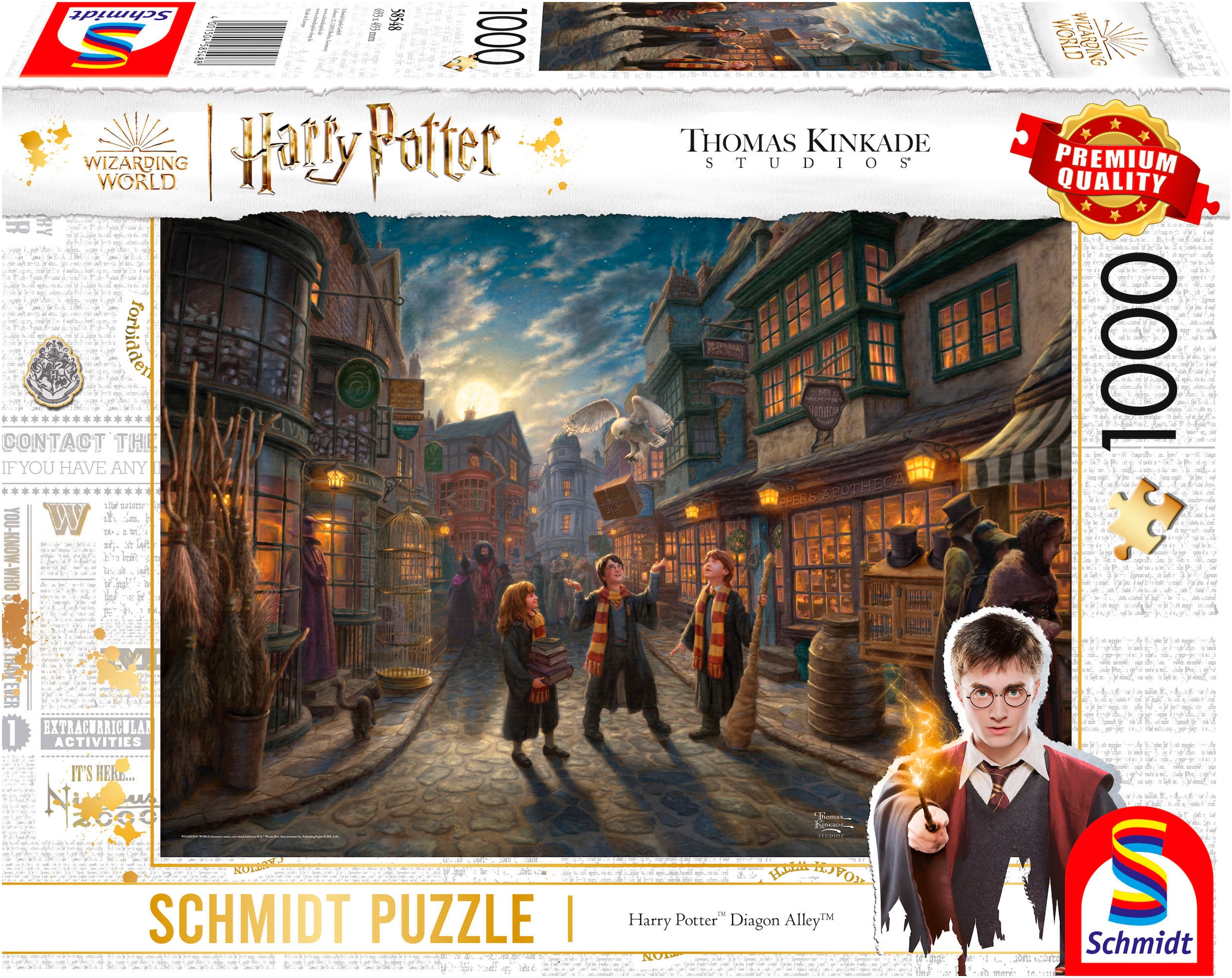 Puzzle »Wizarding World, Harry Potter™ Diagon Alley von Thomas Kinkade«, (1000 tlg.),...