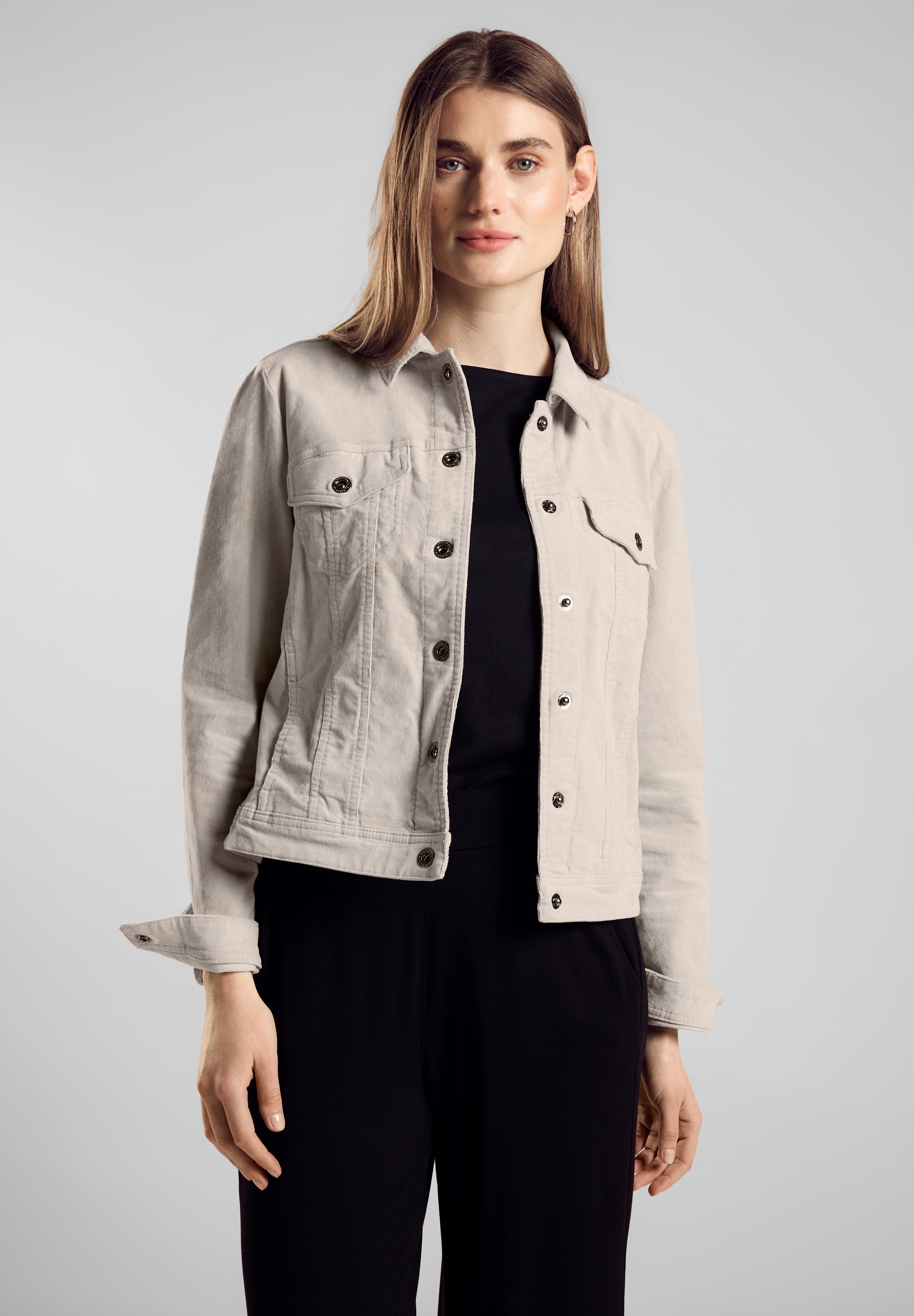 STREET ONE Kurzjacke be Kapuze su Brusttaschen