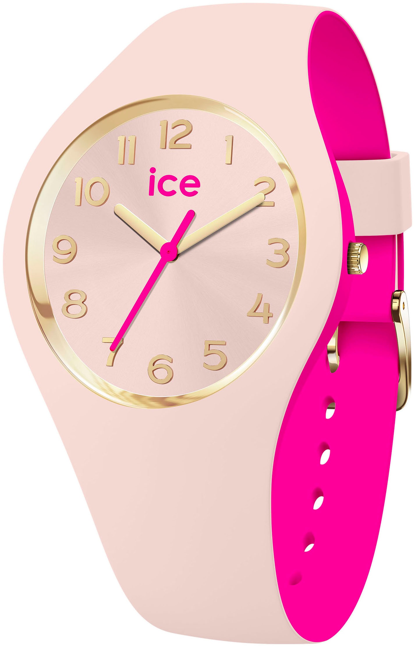 Quarzuhr »ICE duo chic - Small - 3H«, Armbanduhr, Damenuhr, Silikonarmband, analog