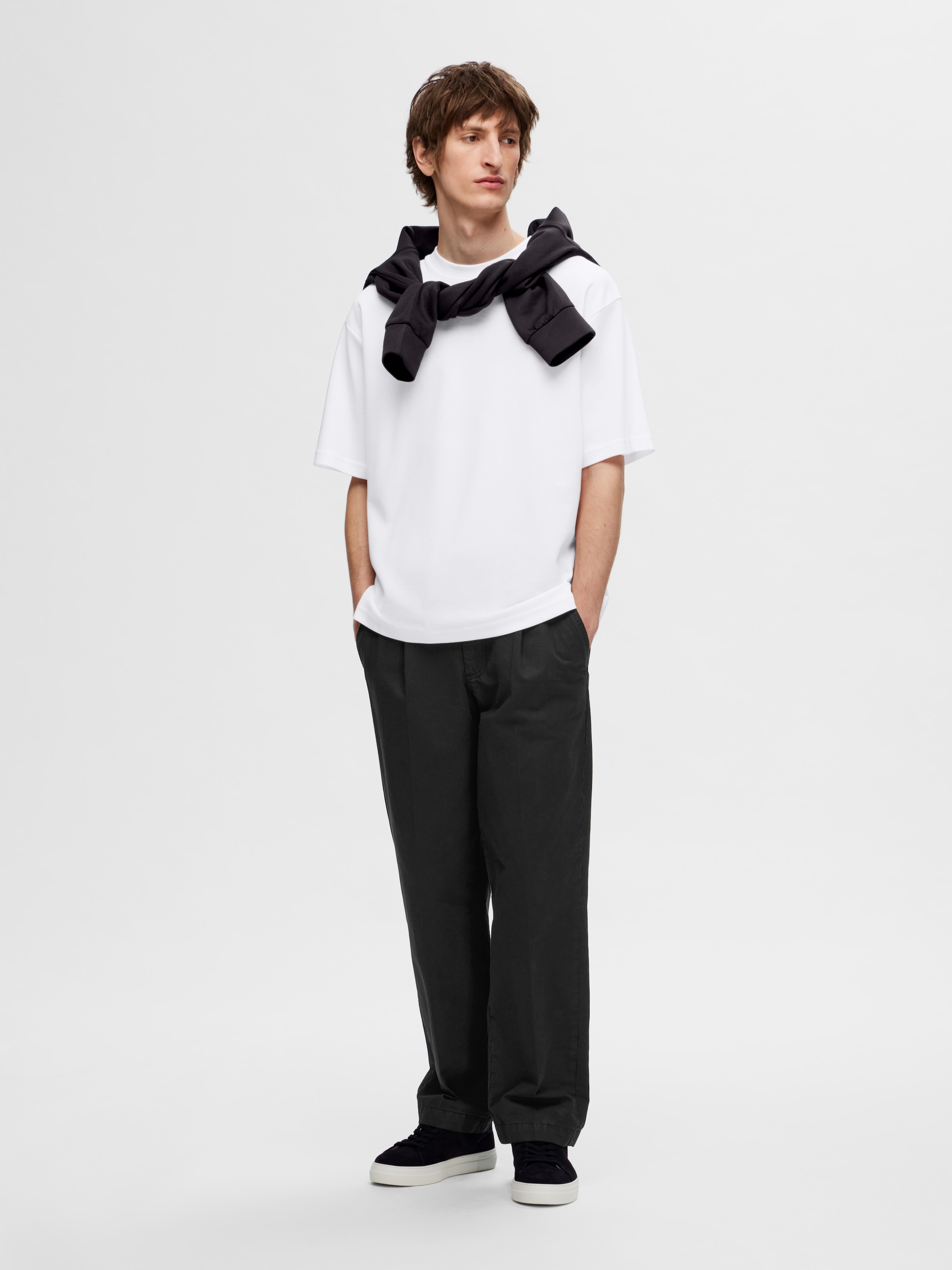 SELECTED HOMME Rundhalsshirt »SLHLOOSEOSCAR SS O-NECK TEE 3 PACK NOOS«, (Packung, 3 tlg.)