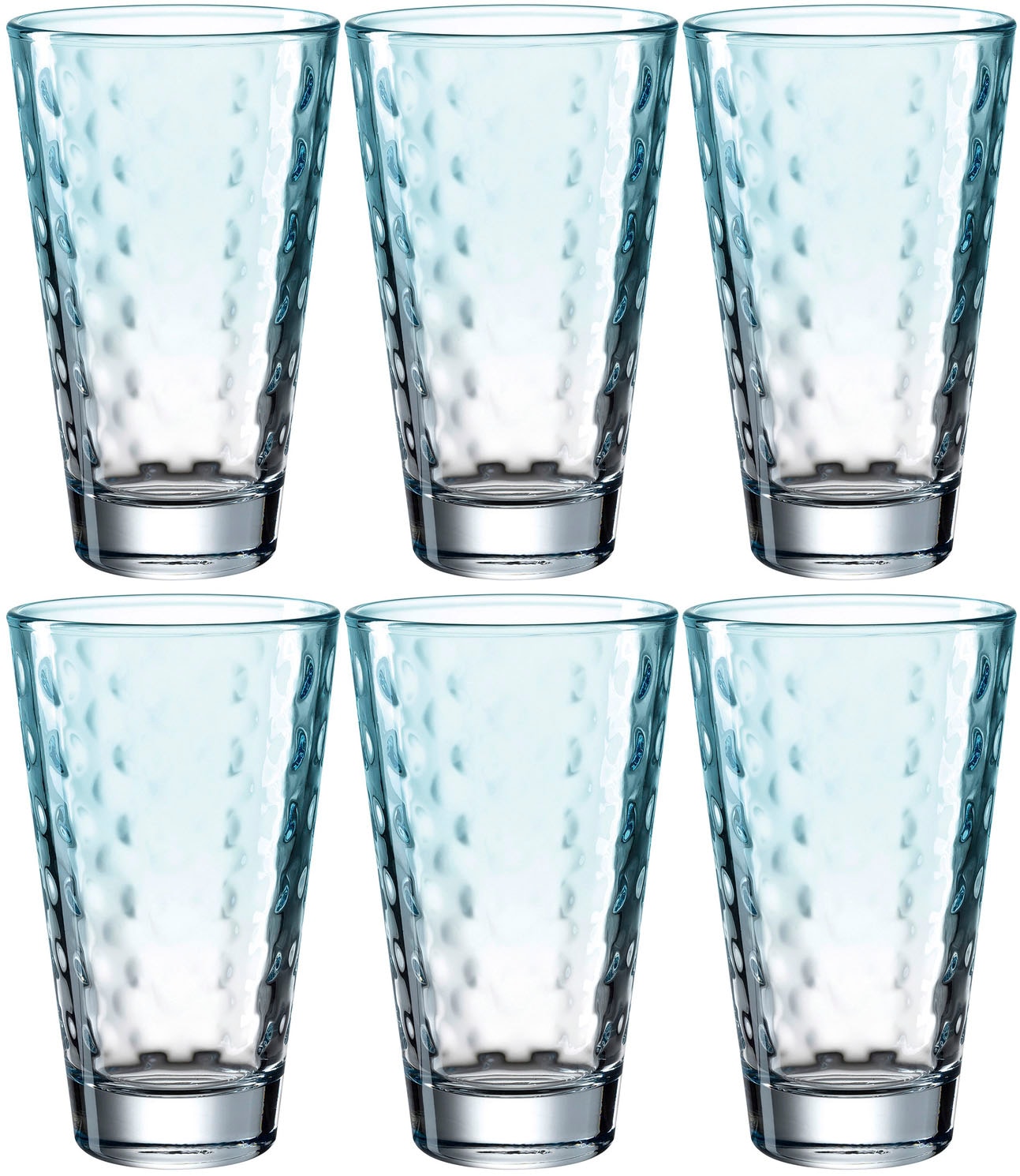 LEONARDO Longdrinkglas "OPTIC" 300 ml, 6-teilig