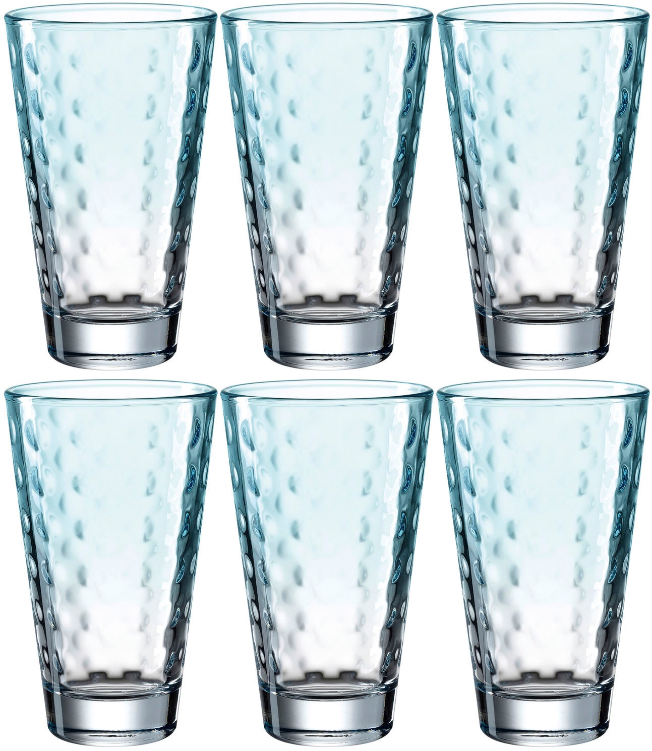 LEONARDO Longdrinkglas "OPTIC", (Set, 6 tlg.), 300 ml, 6-teilig