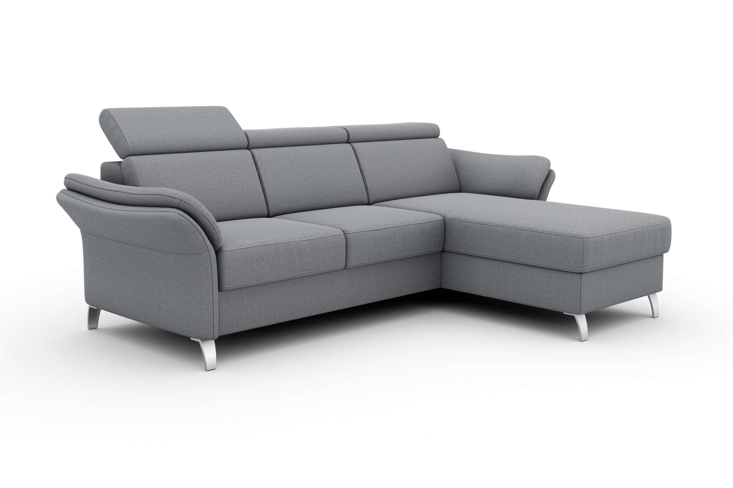 sit&more Ecksofa »Vincenzo L-Form« inklusive Kopfteilverstellung, wahlweise mit Bettfunktion, Bettkasten