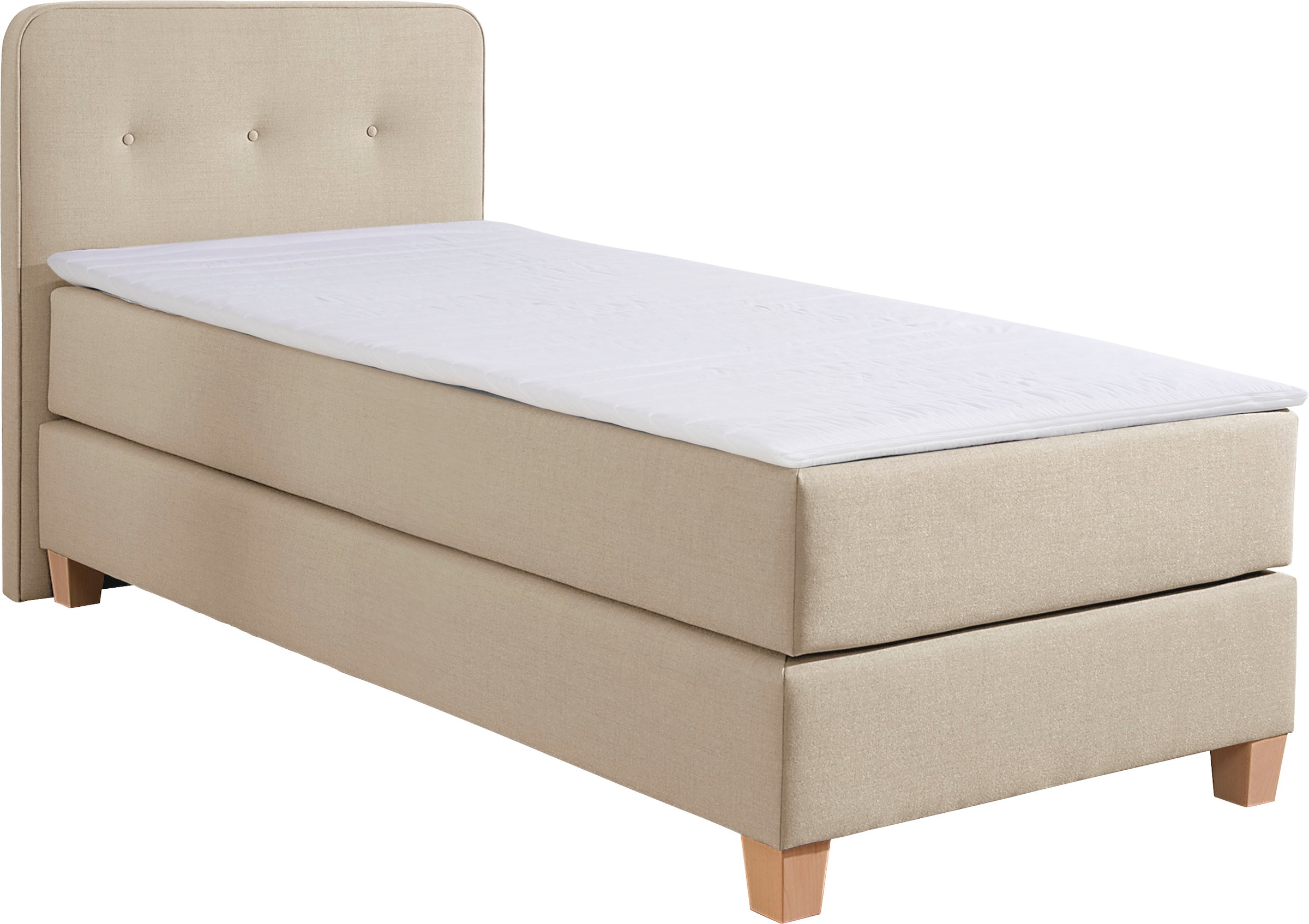 Boxspringbett »Fargo«, inkl. Topper, in 3 Matratzenarten, viele Farben, in 6 Breiten