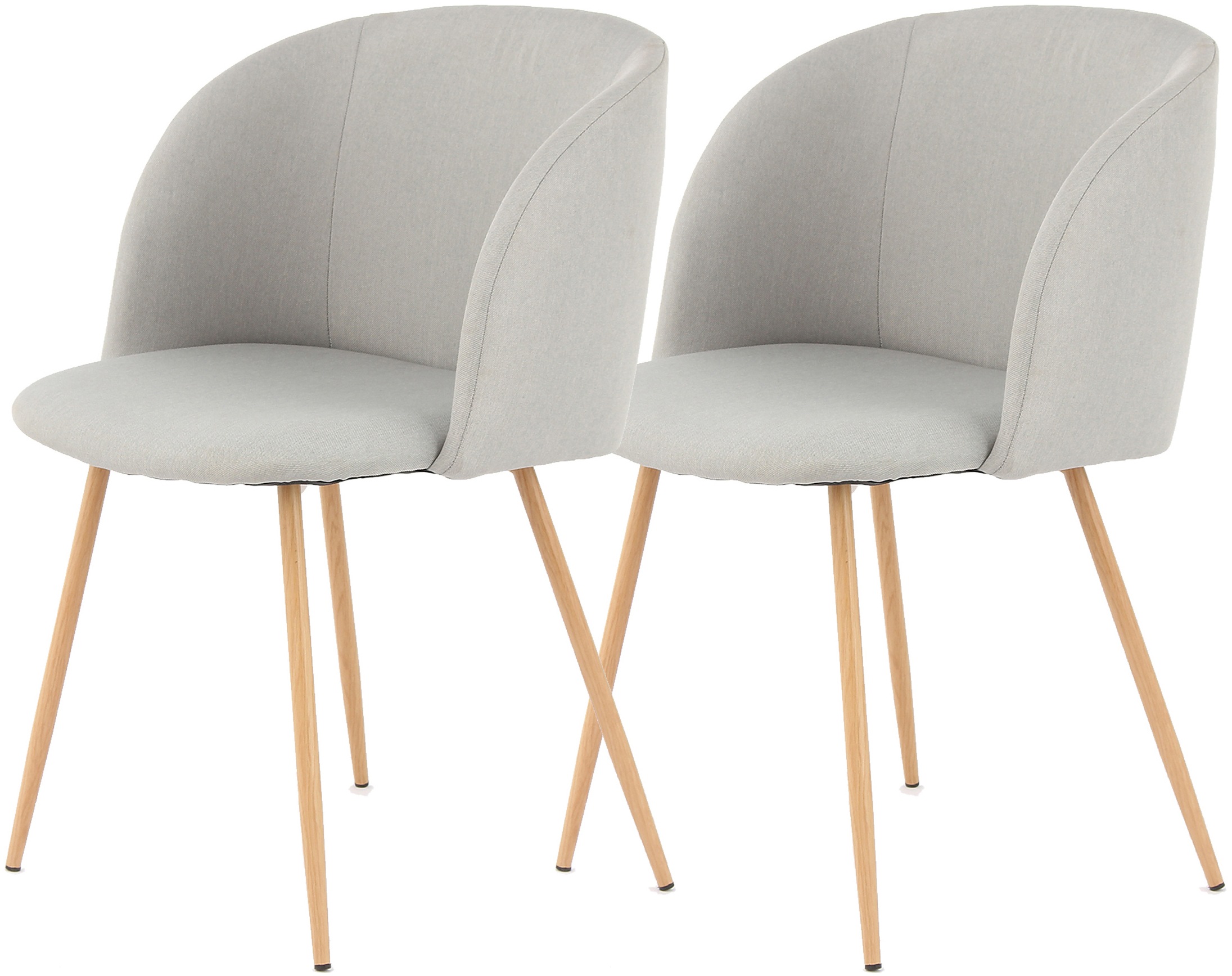 Kayoom Polsterstuhl "Stuhl Celina 110 2er-Set Grau,samtweicher Bezug in mod günstig online kaufen